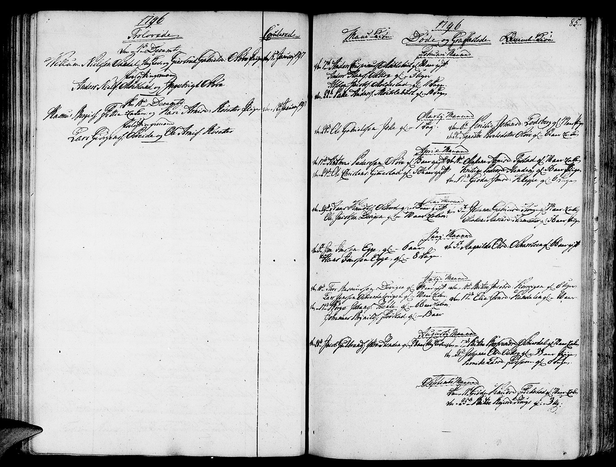 Gloppen sokneprestembete, AV/SAB-A-80101/H/Haa/Haaa/L0005: Parish register (official) no. A 5, 1785-1815, p. 85