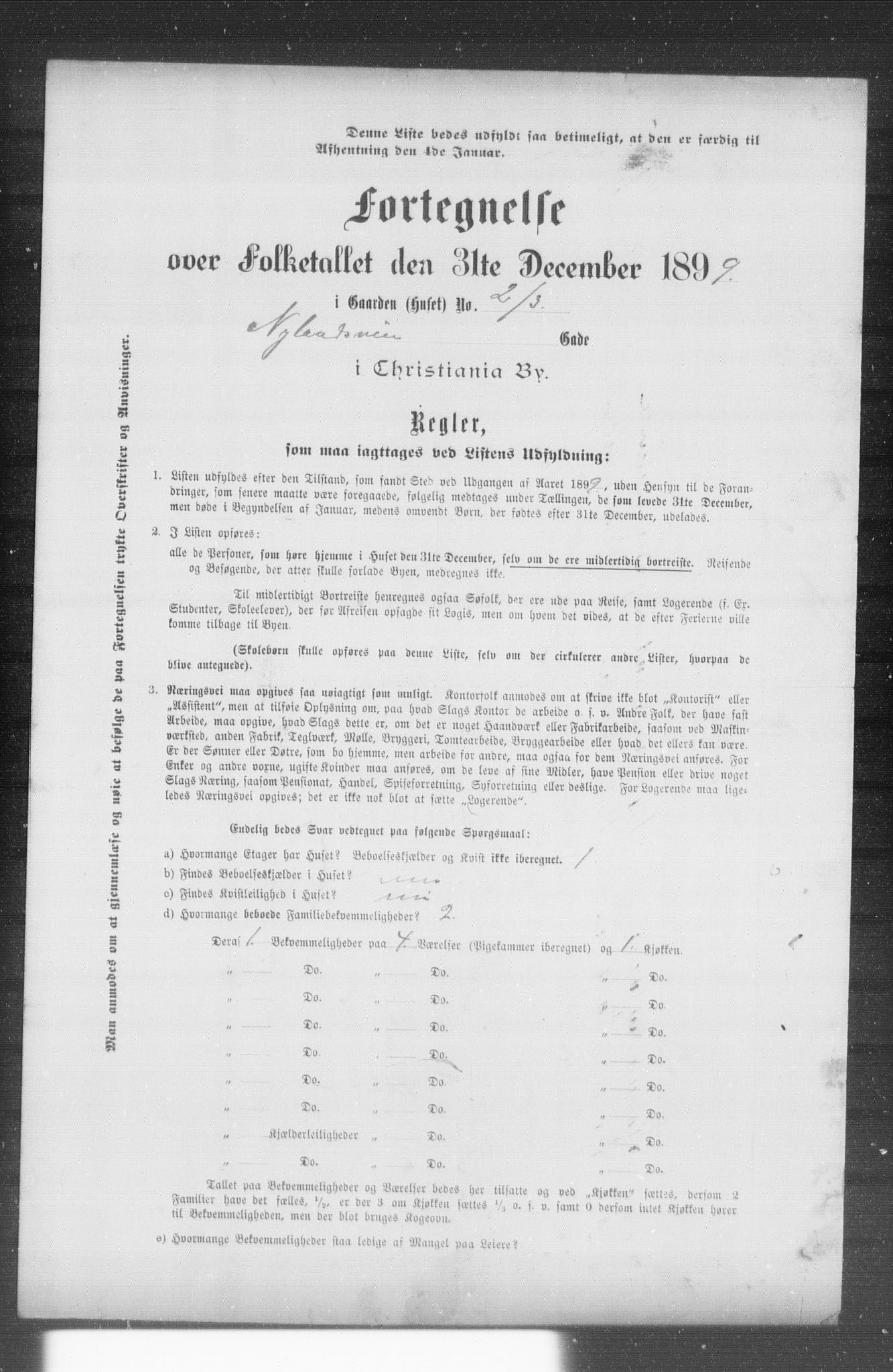 OBA, Municipal Census 1899 for Kristiania, 1899, p. 9631