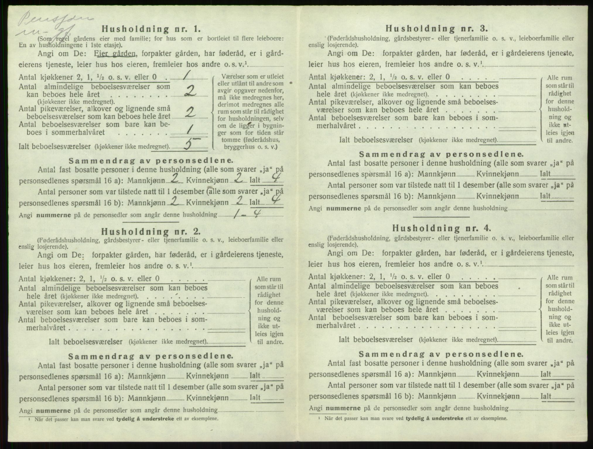 SAB, 1920 census for Sogndal, 1920, p. 222