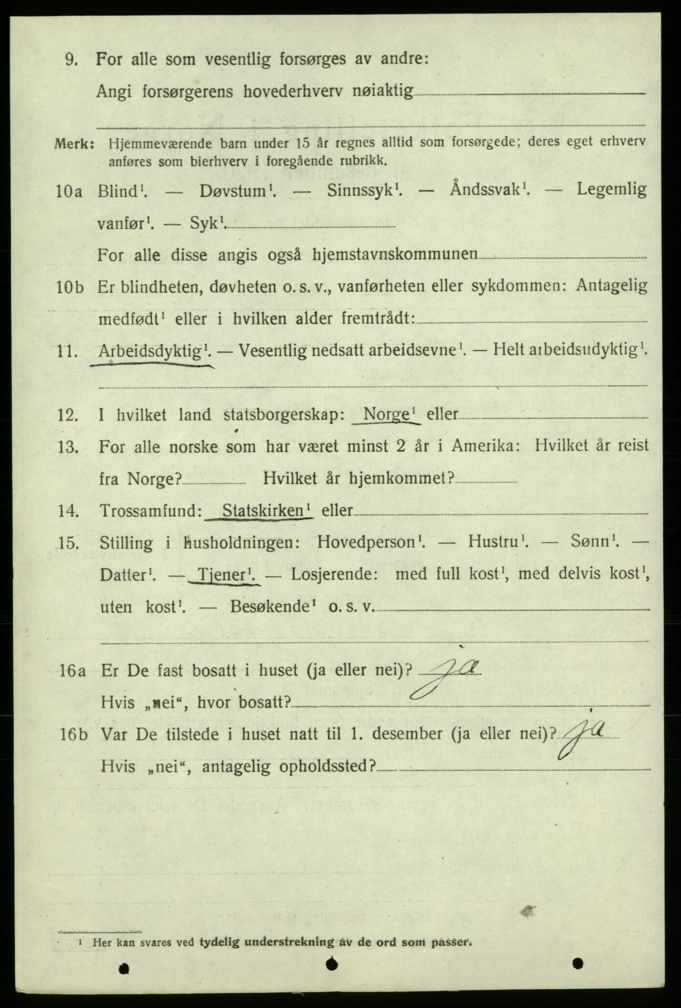 SAB, 1920 census for Strandebarm, 1920, p. 1865