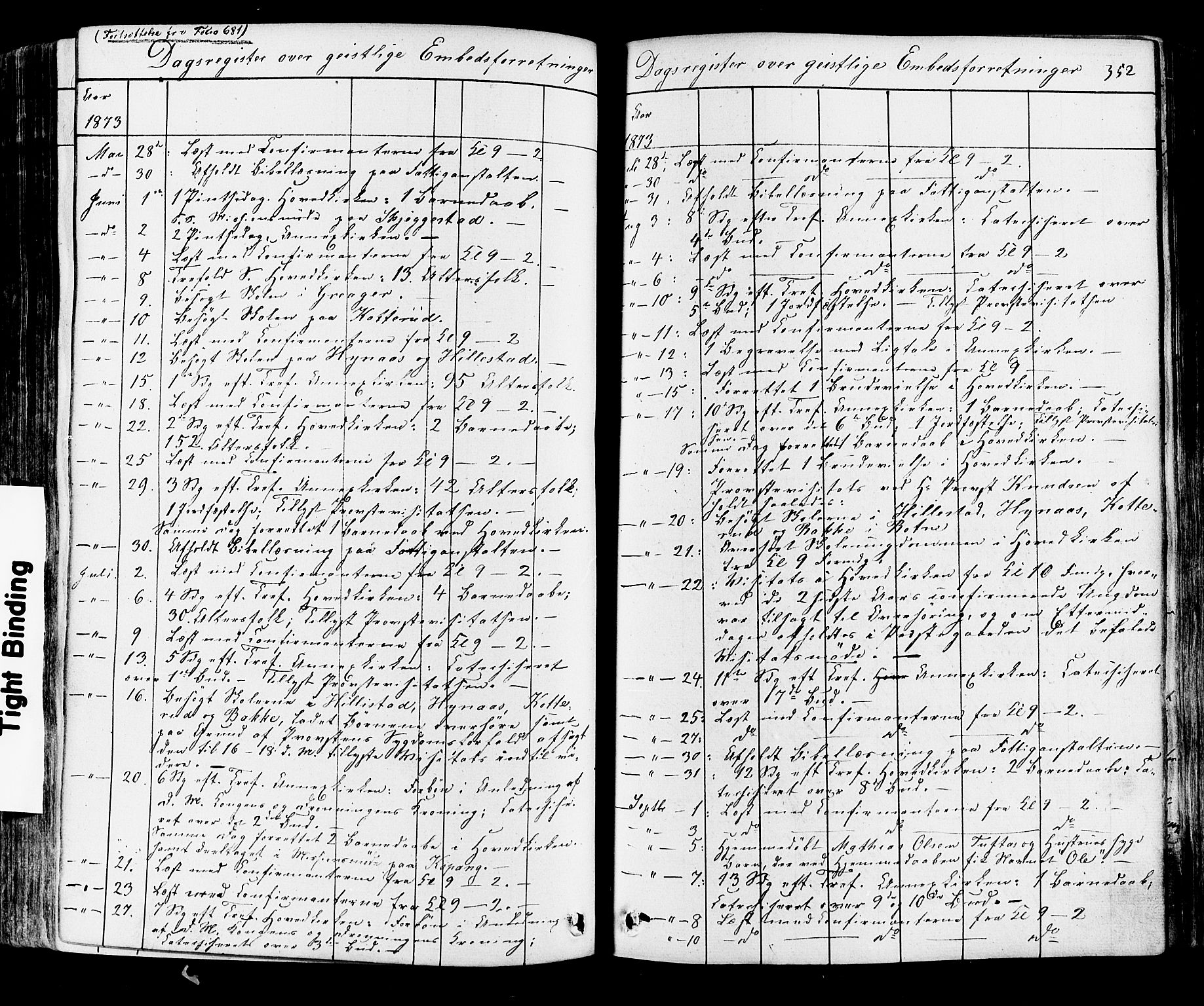 Botne kirkebøker, SAKO/A-340/F/Fa/L0006: Parish register (official) no. I 6, 1836-1877, p. 352