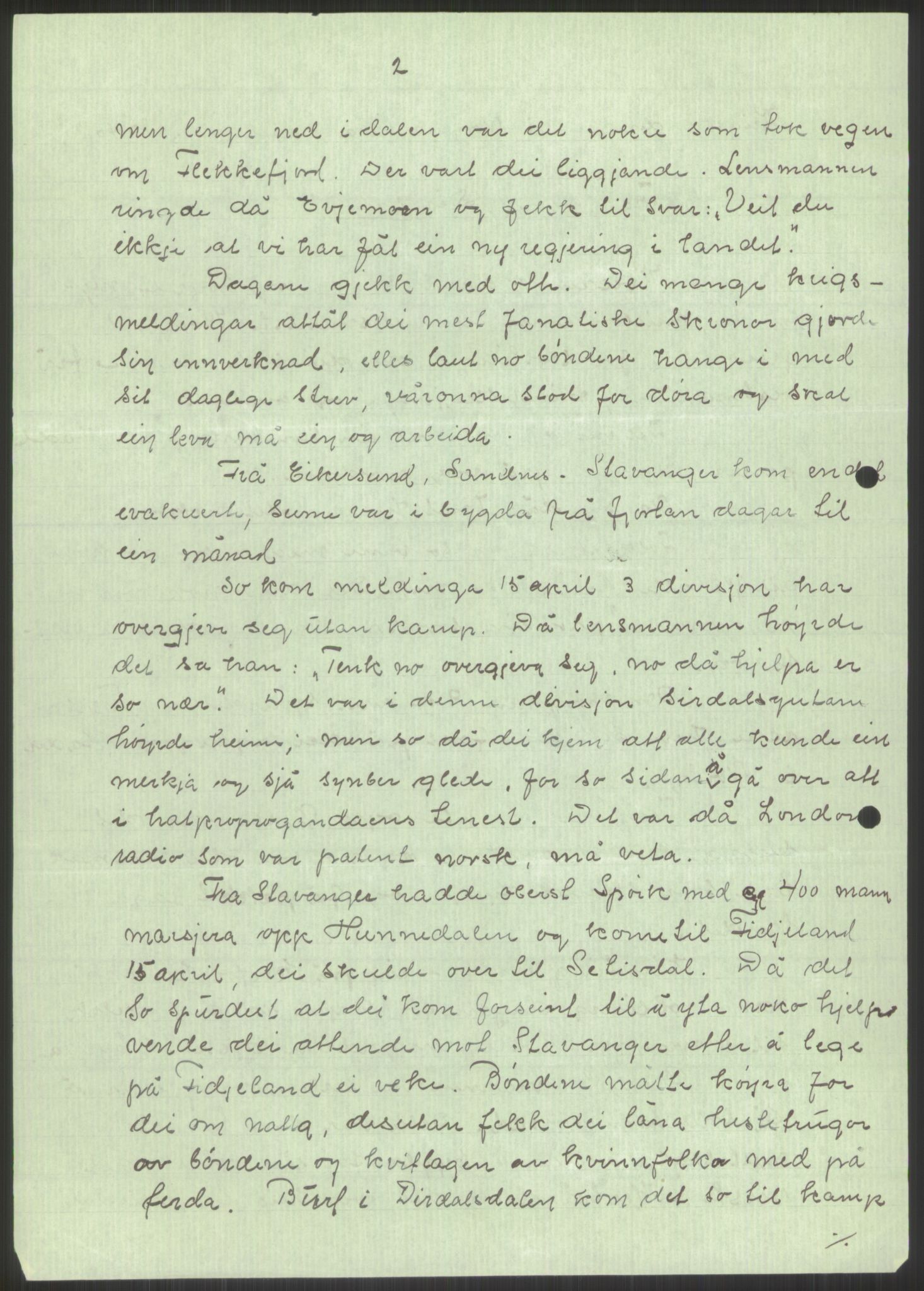 Forsvaret, Forsvarets krigshistoriske avdeling, AV/RA-RAFA-2017/Y/Ya/L0014: II-C-11-31 - Fylkesmenn.  Rapporter om krigsbegivenhetene 1940., 1940, p. 900