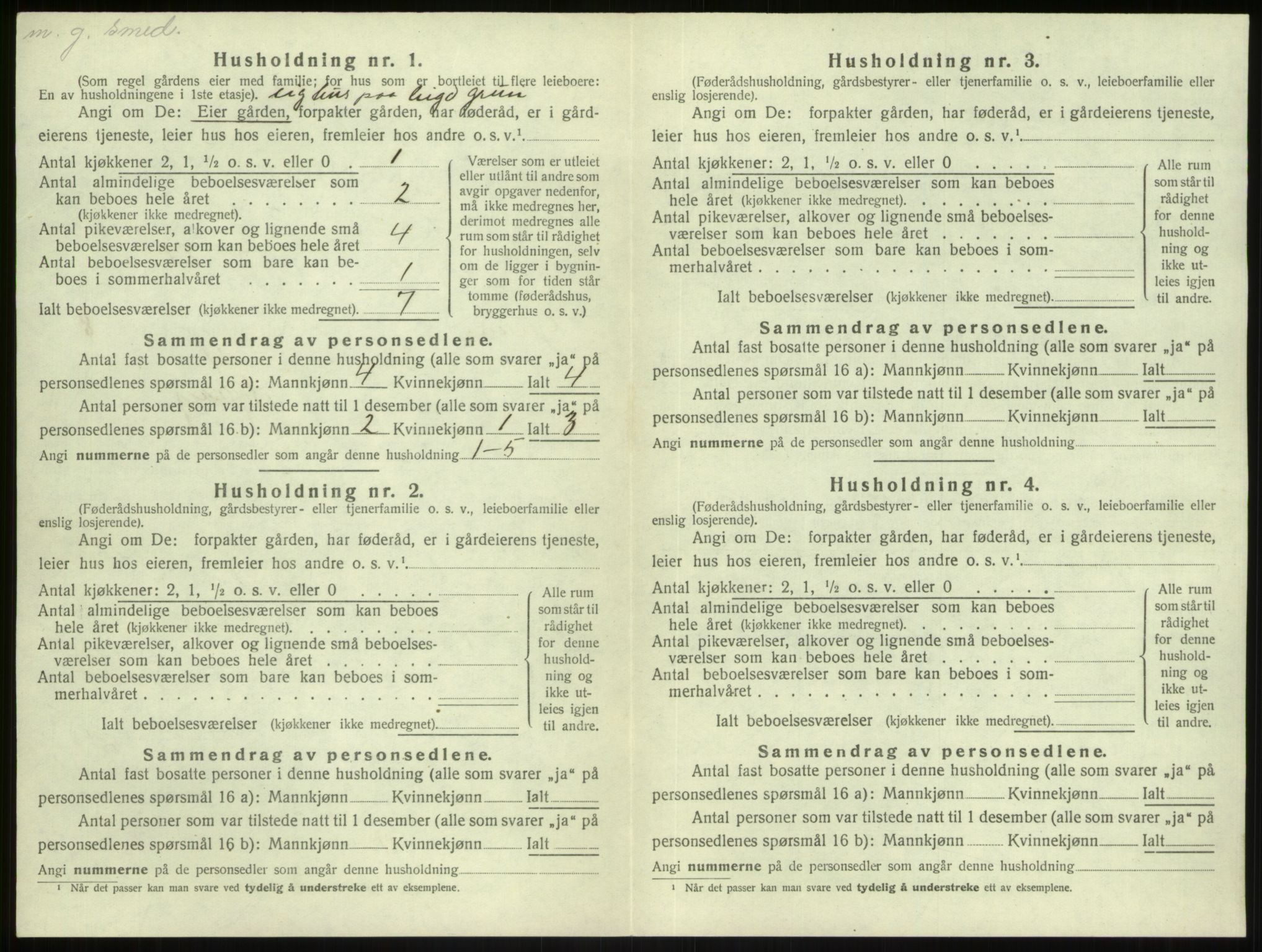 SAB, 1920 census for Gulen, 1920, p. 510