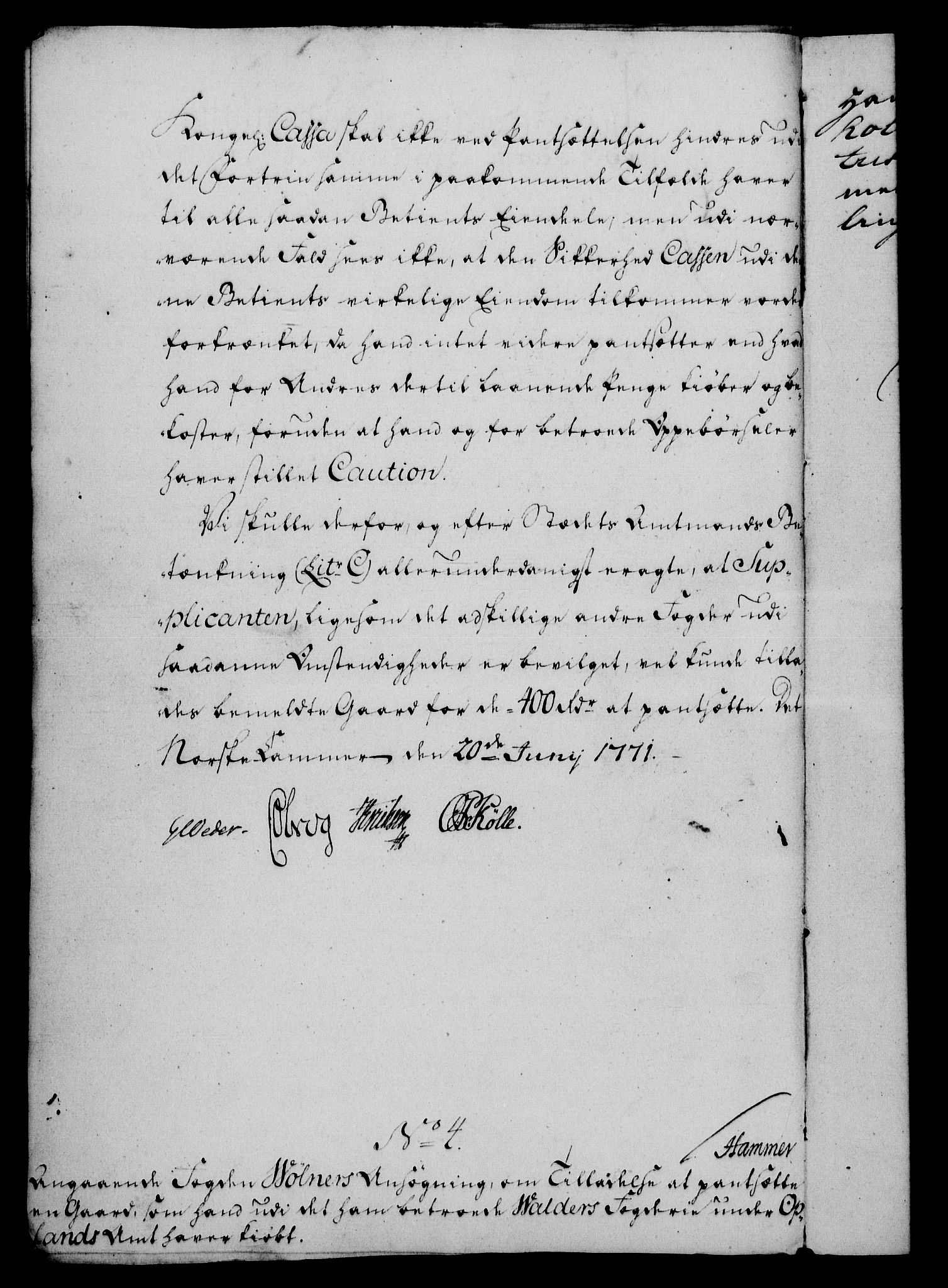 Rentekammeret, Kammerkanselliet, RA/EA-3111/G/Gf/Gfa/L0054: Norsk relasjons- og resolusjonsprotokoll (merket RK 52.54), 1771-1772, p. 39