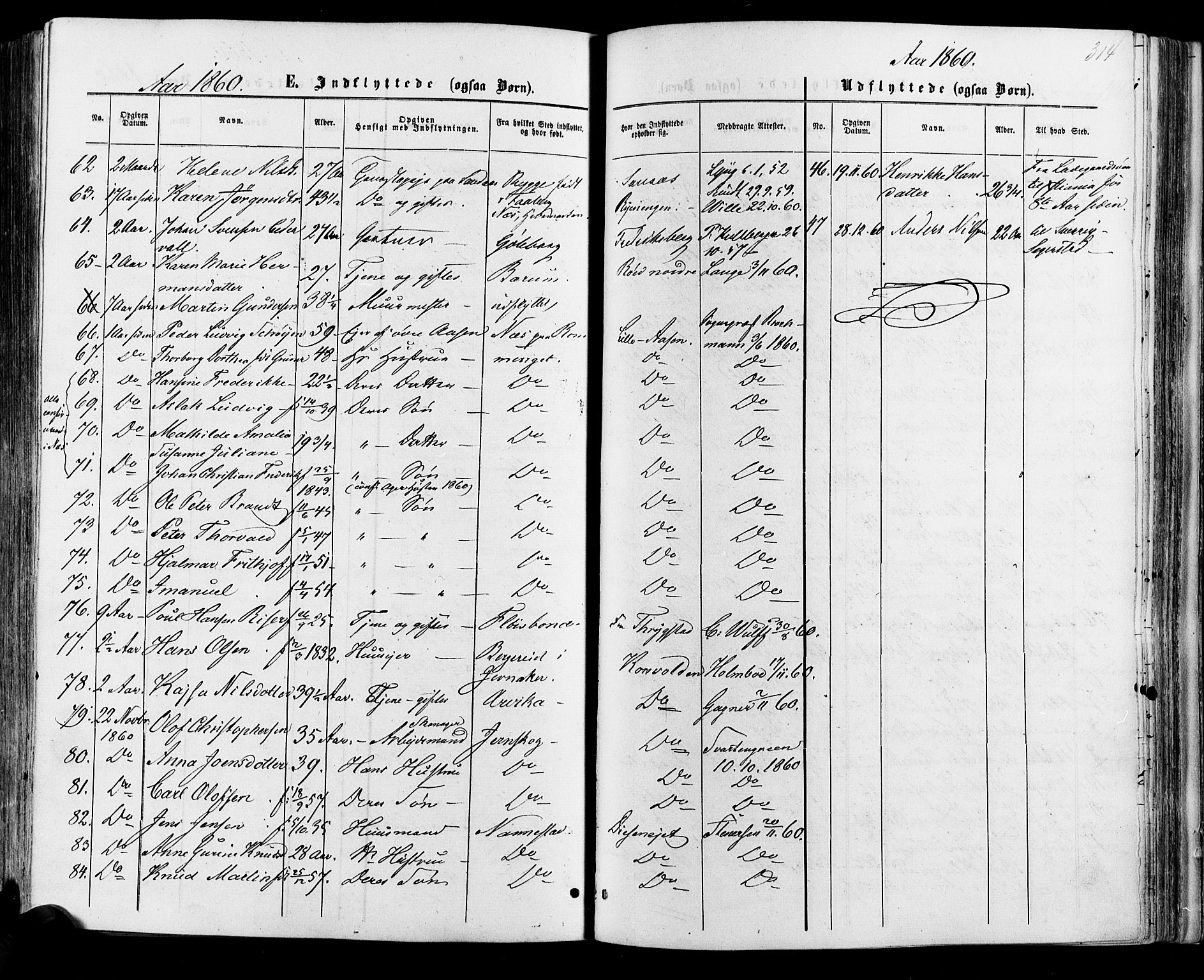 Vestre Aker prestekontor Kirkebøker, AV/SAO-A-10025/F/Fa/L0005: Parish register (official) no. 5, 1859-1877, p. 314