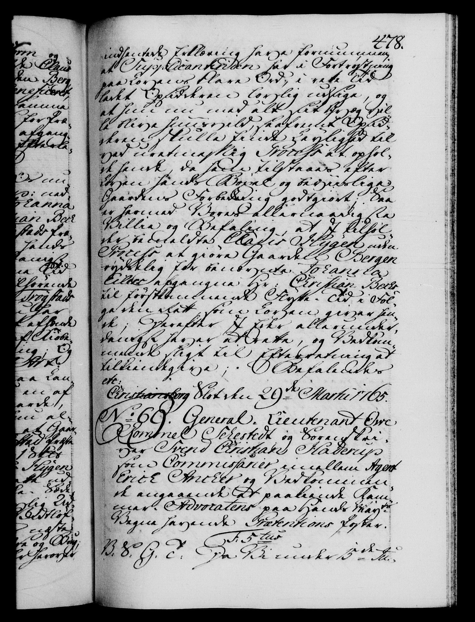 Danske Kanselli 1572-1799, AV/RA-EA-3023/F/Fc/Fca/Fcab/L0037: Norske tegnelser, 1762-1766, p. 478a