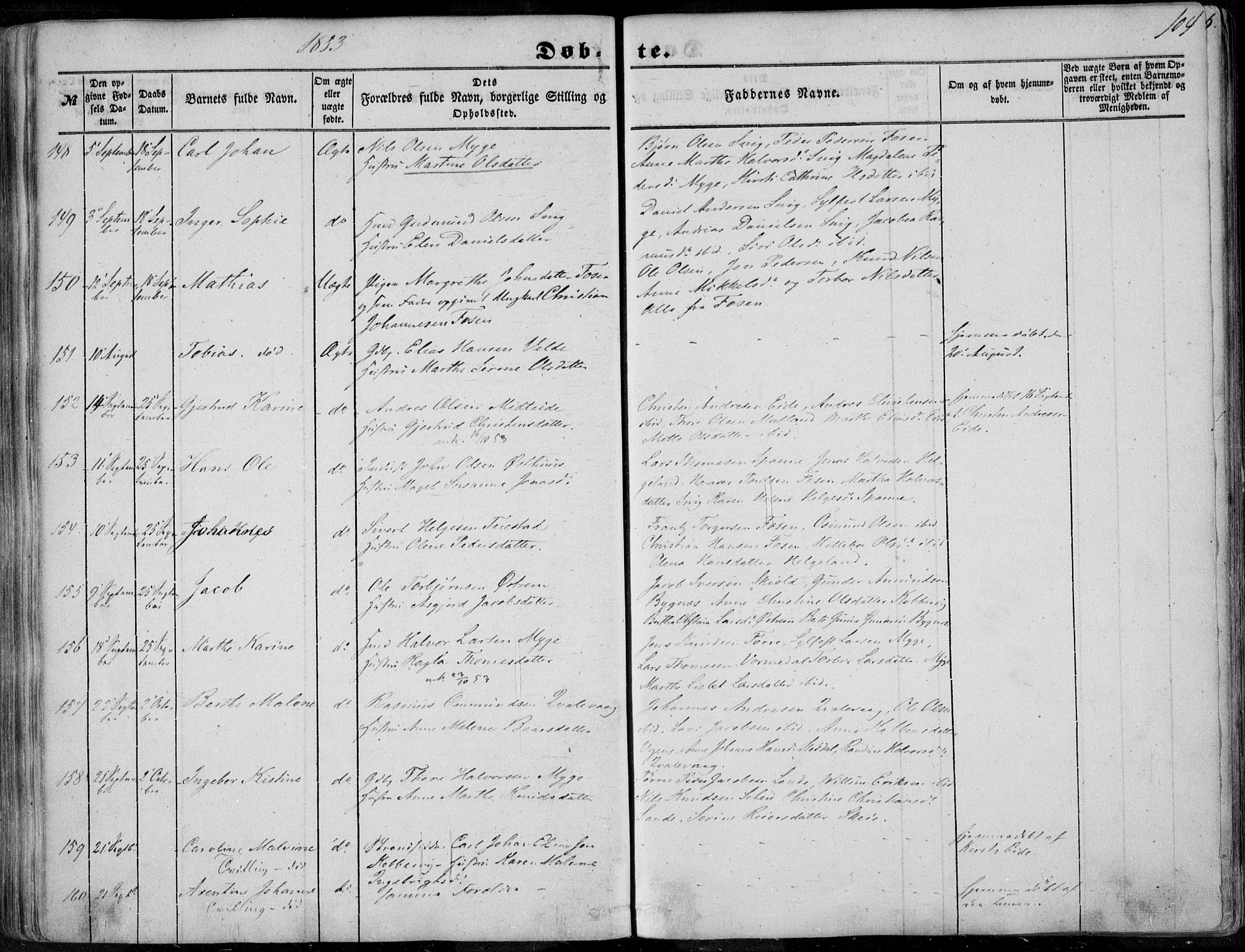 Avaldsnes sokneprestkontor, AV/SAST-A -101851/H/Ha/Haa/L0008: Parish register (official) no. A 8, 1847-1857, p. 104