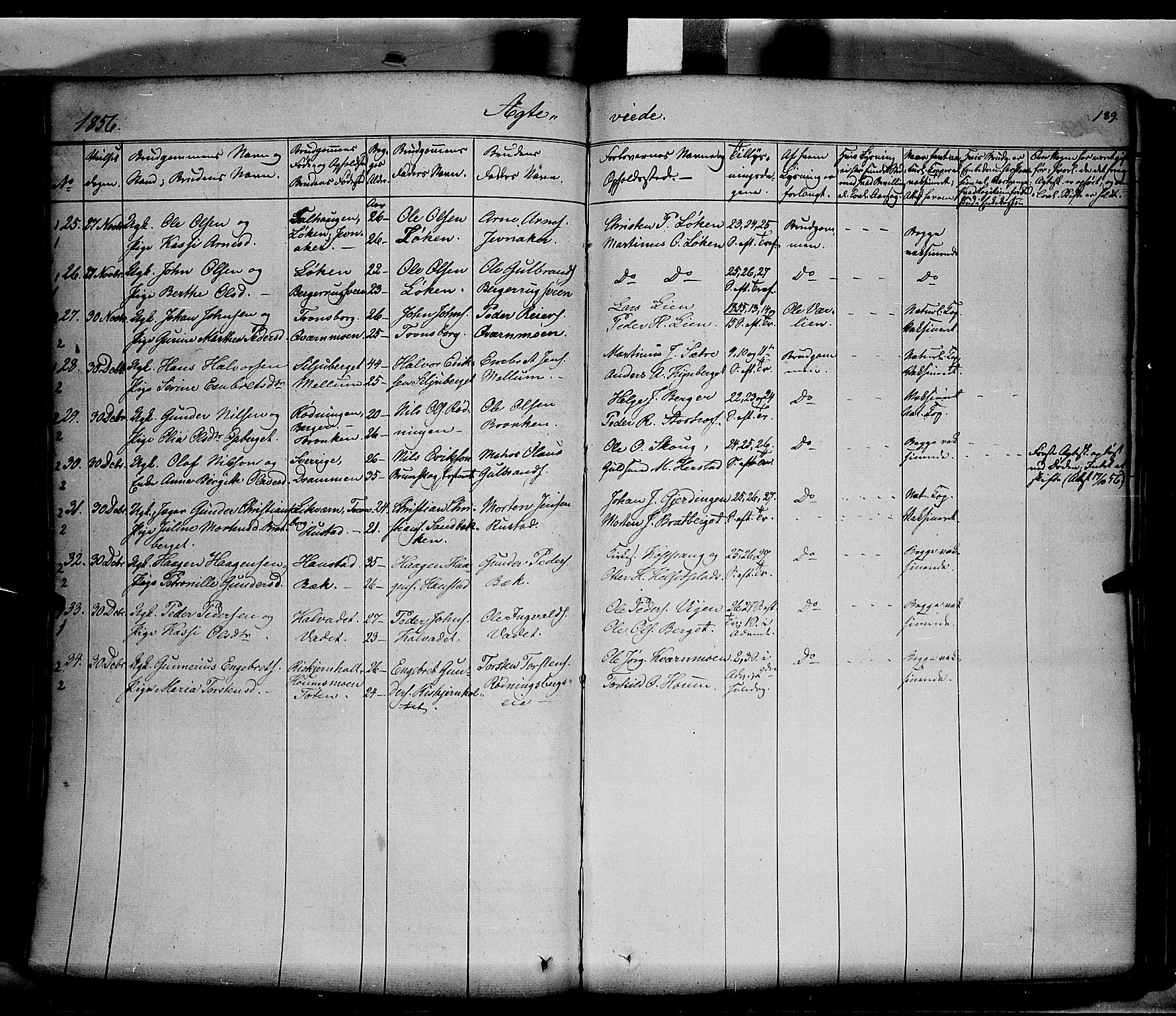 Elverum prestekontor, AV/SAH-PREST-044/H/Ha/Haa/L0009: Parish register (official) no. 9, 1843-1856, p. 189