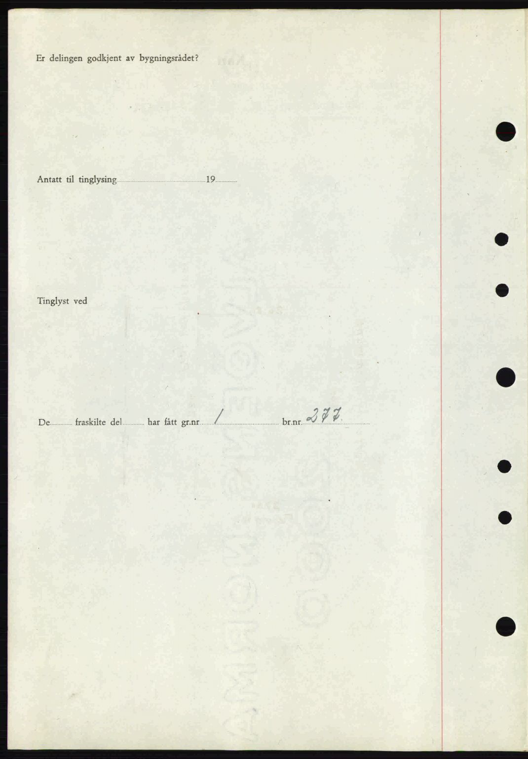 Tønsberg sorenskriveri, AV/SAKO-A-130/G/Ga/Gaa/L0014: Mortgage book no. A14, 1943-1944, Diary no: : 2354/1943