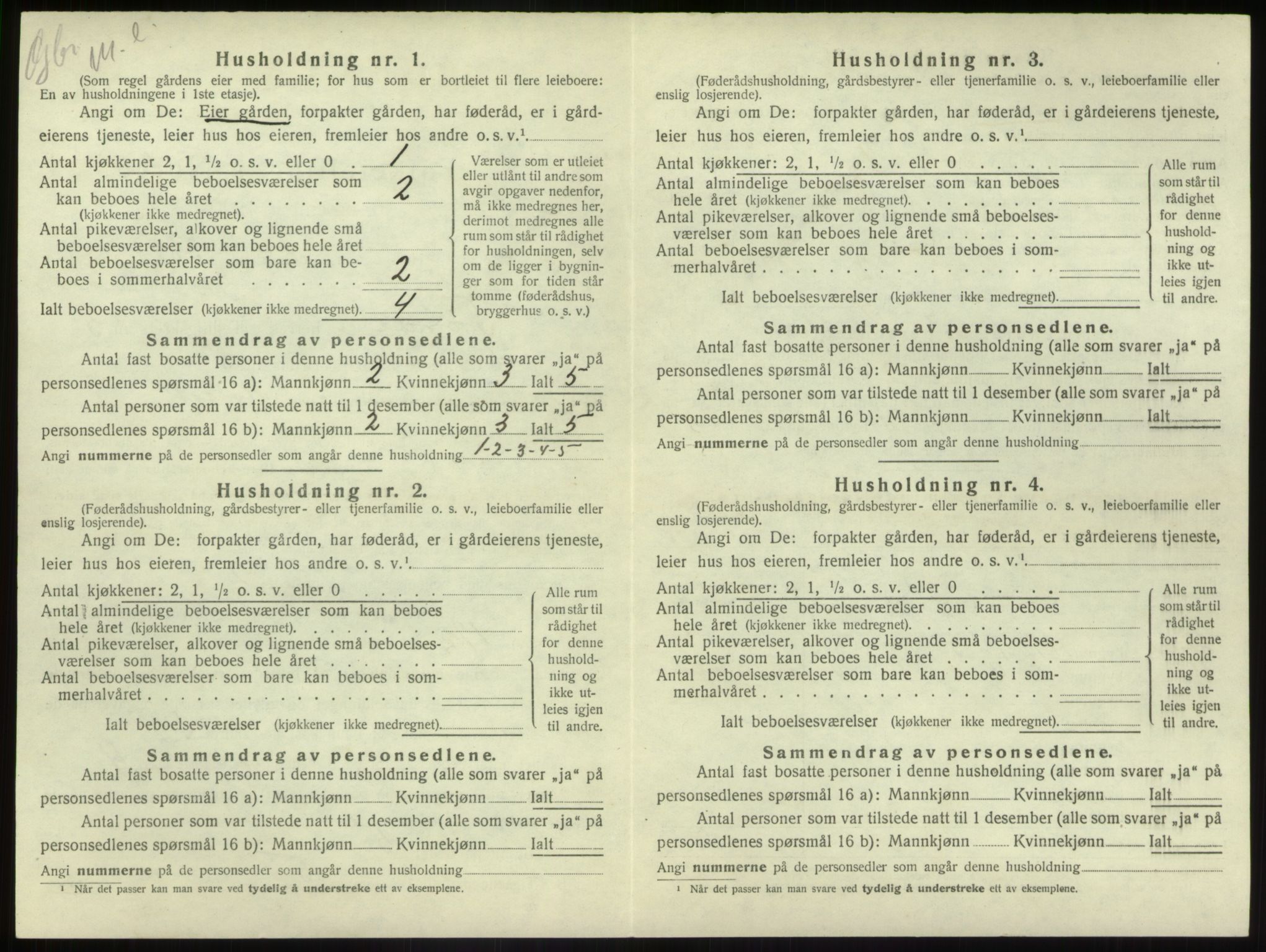 SAB, 1920 census for Førde, 1920, p. 211