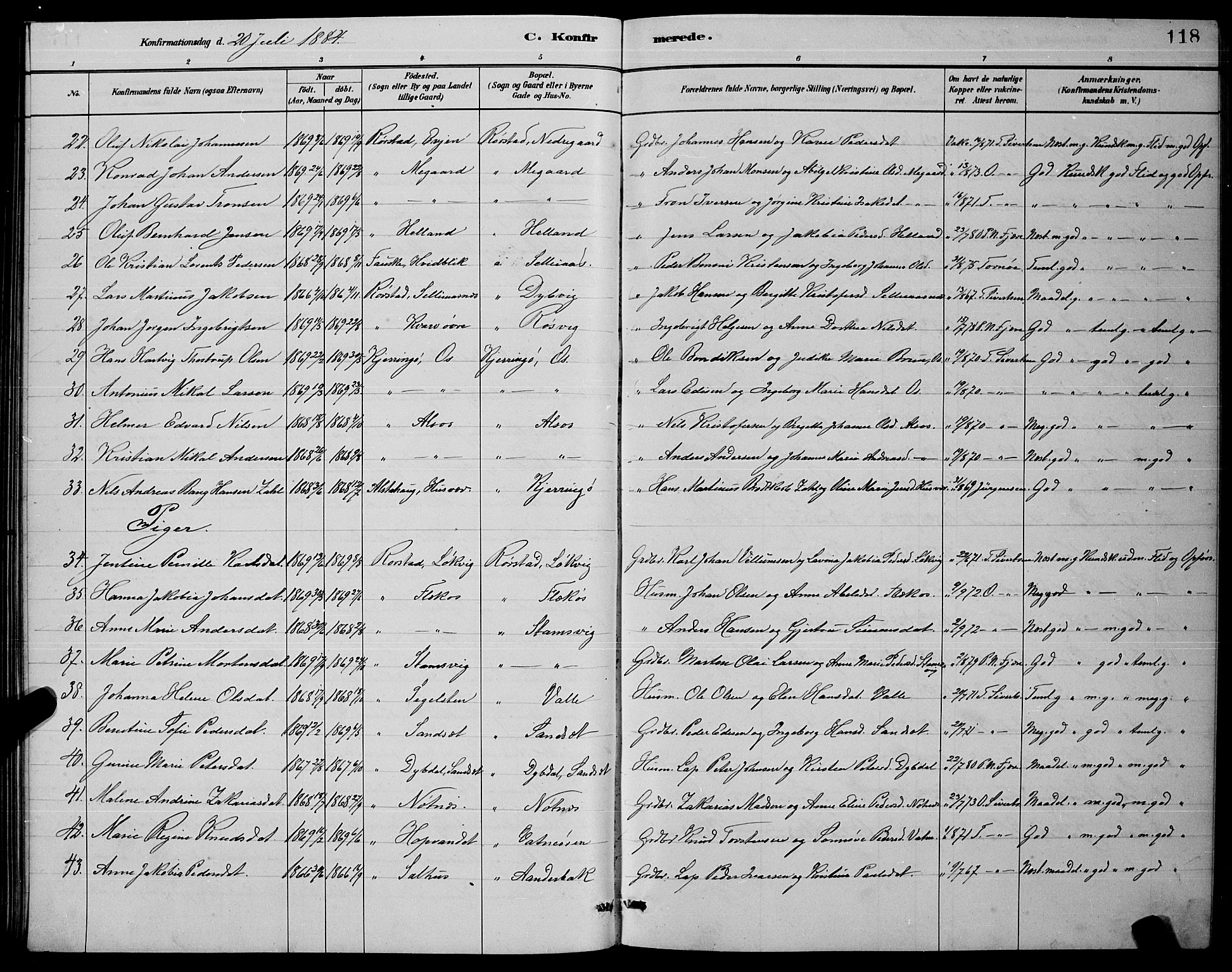 Ministerialprotokoller, klokkerbøker og fødselsregistre - Nordland, AV/SAT-A-1459/853/L0772: Parish register (official) no. 853A11, 1881-1900, p. 118