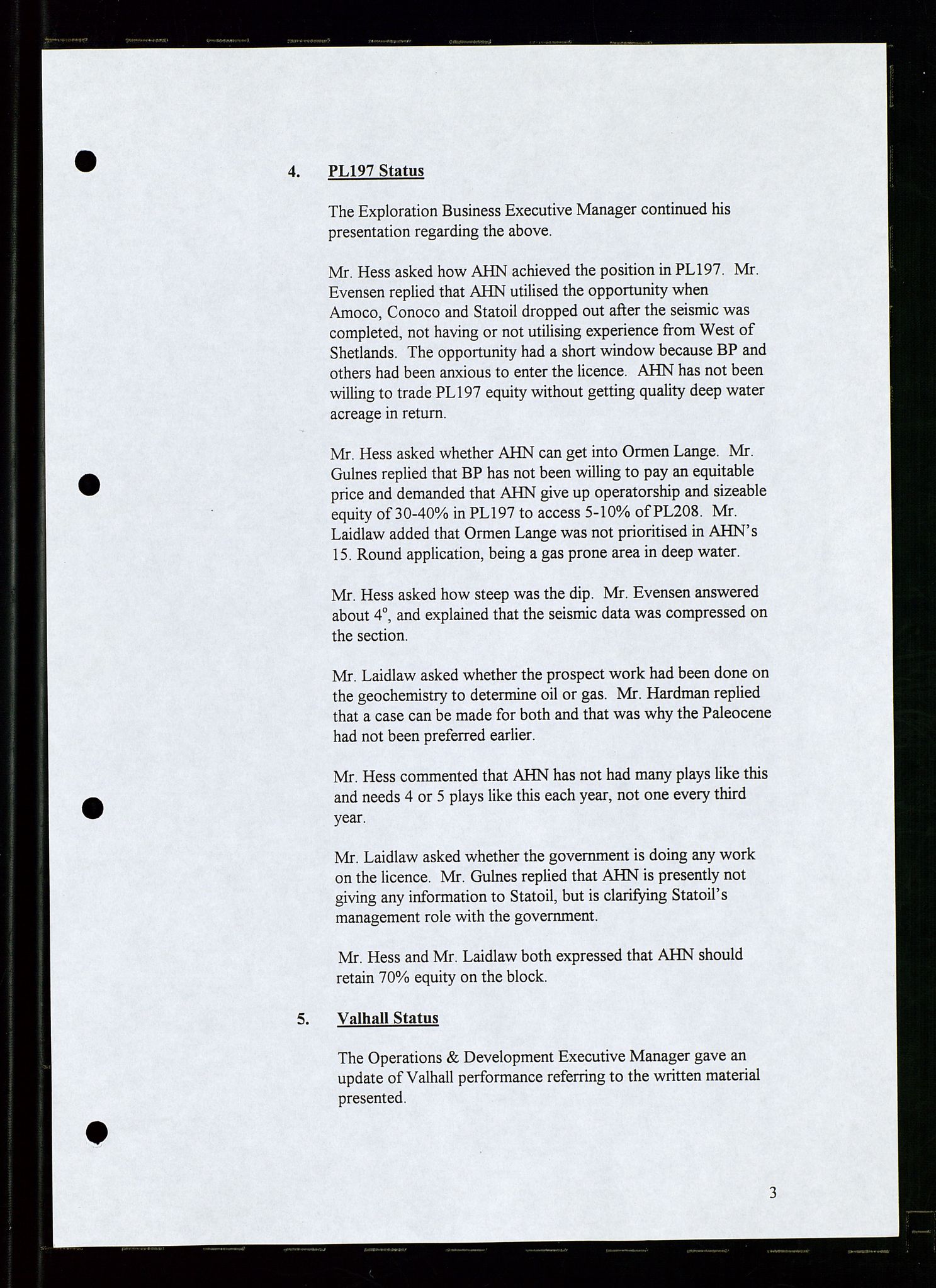 Pa 1766 - Hess Norge AS, AV/SAST-A-102451/A/Aa/L0001: Referater og sakspapirer, 1995-1997, p. 324