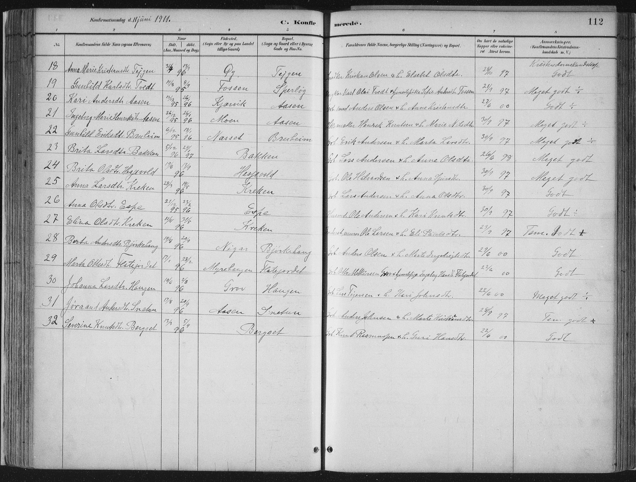 Jostedal sokneprestembete, SAB/A-80601/H/Haa/Haab/L0001: Parish register (official) no. B 1, 1887-1914, p. 112