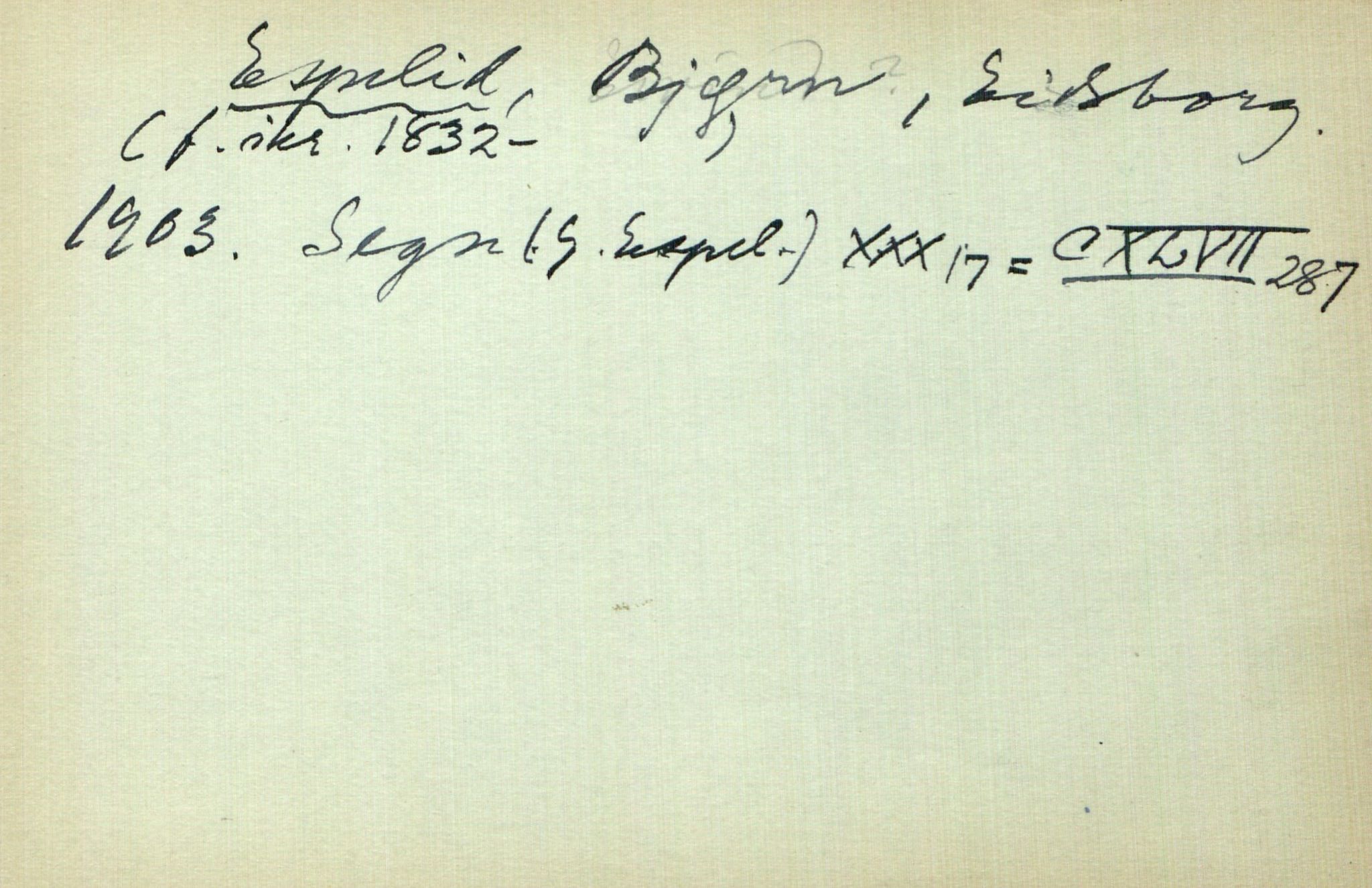 Rikard Berge, TEMU/TGM-A-1003/I/L0005: Personregister- E, 1910-1950