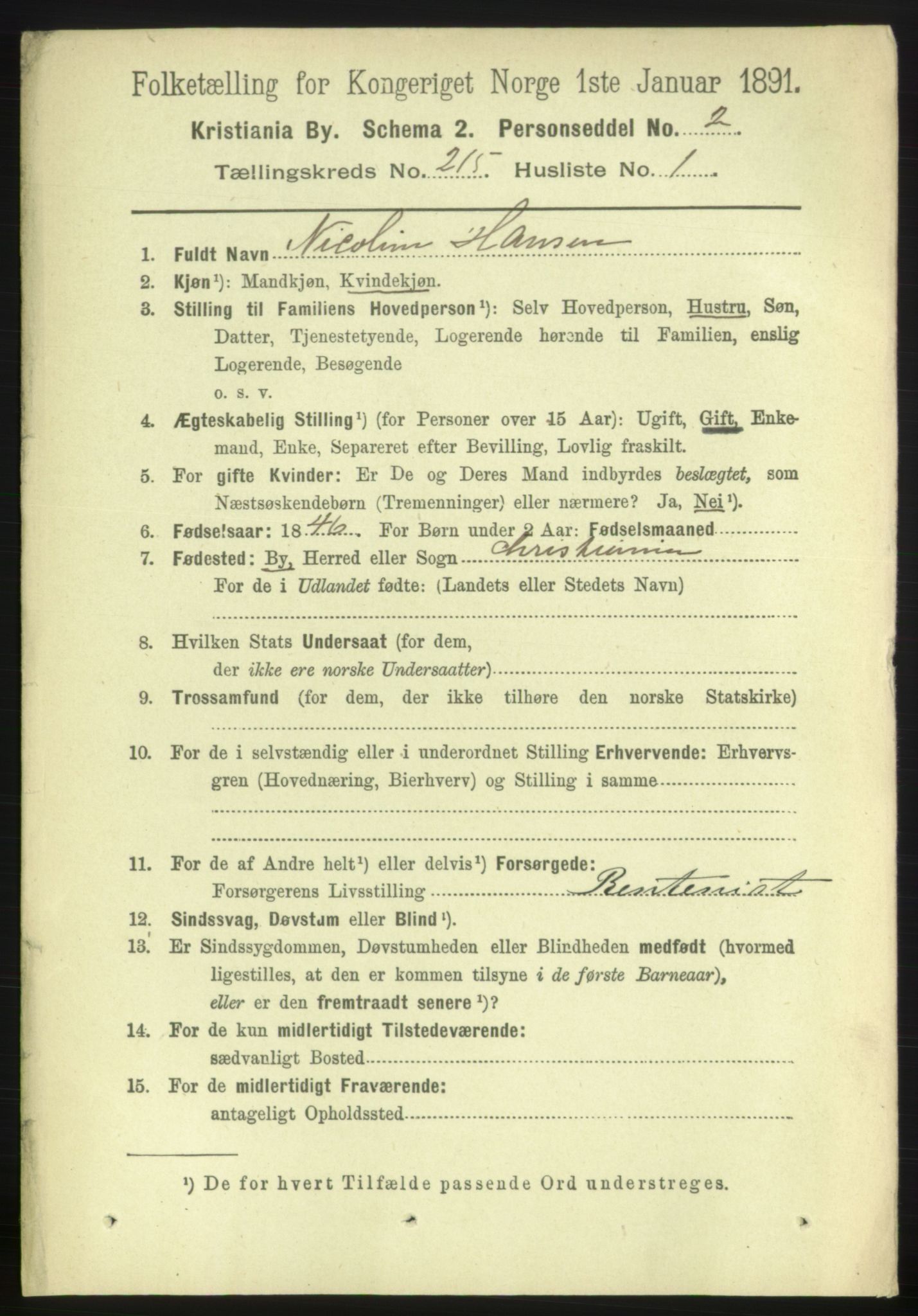 RA, 1891 census for 0301 Kristiania, 1891, p. 127737