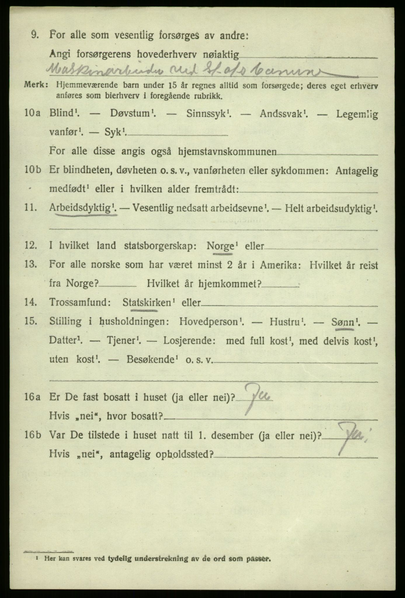 SAB, 1920 census for Fana, 1920, p. 18168