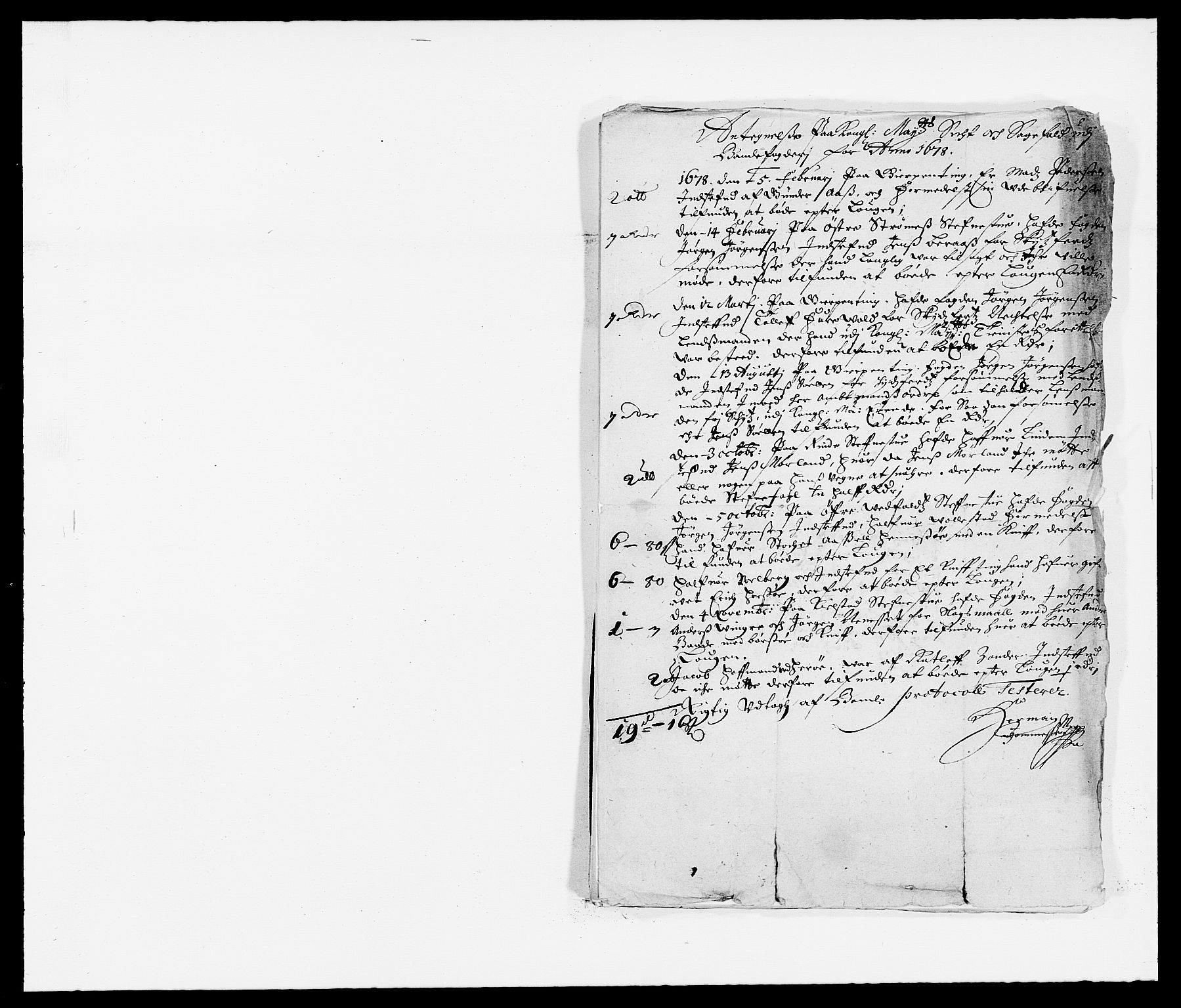 Rentekammeret inntil 1814, Reviderte regnskaper, Fogderegnskap, RA/EA-4092/R34/L2044: Fogderegnskap Bamble, 1678-1679, p. 219