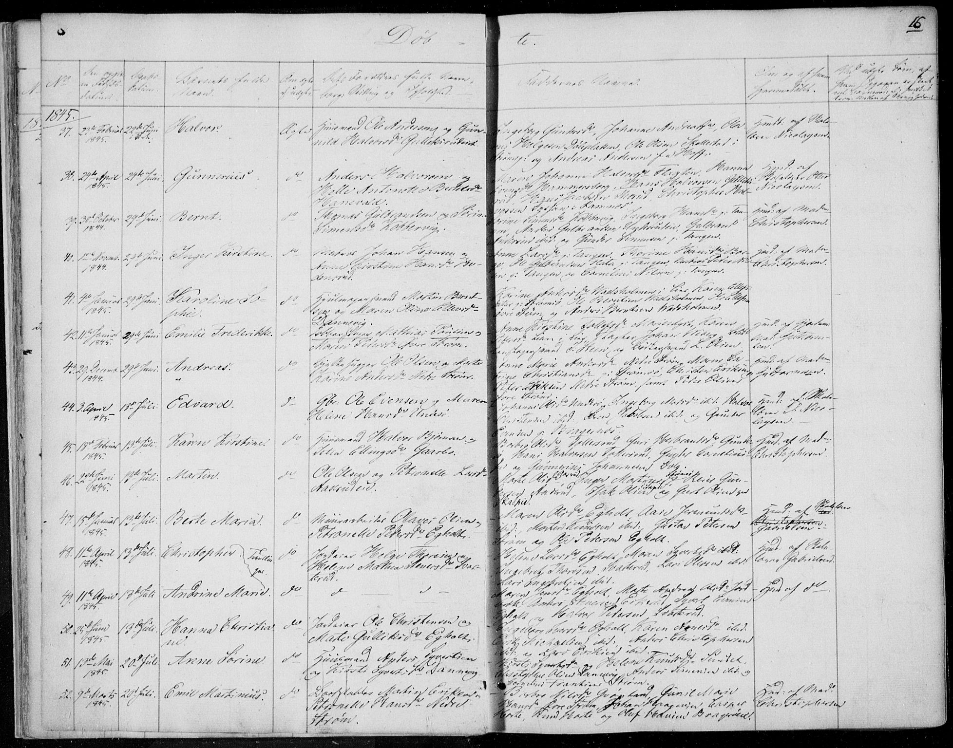 Skoger kirkebøker, AV/SAKO-A-59/F/Fa/L0003: Parish register (official) no. I 3, 1842-1861, p. 16