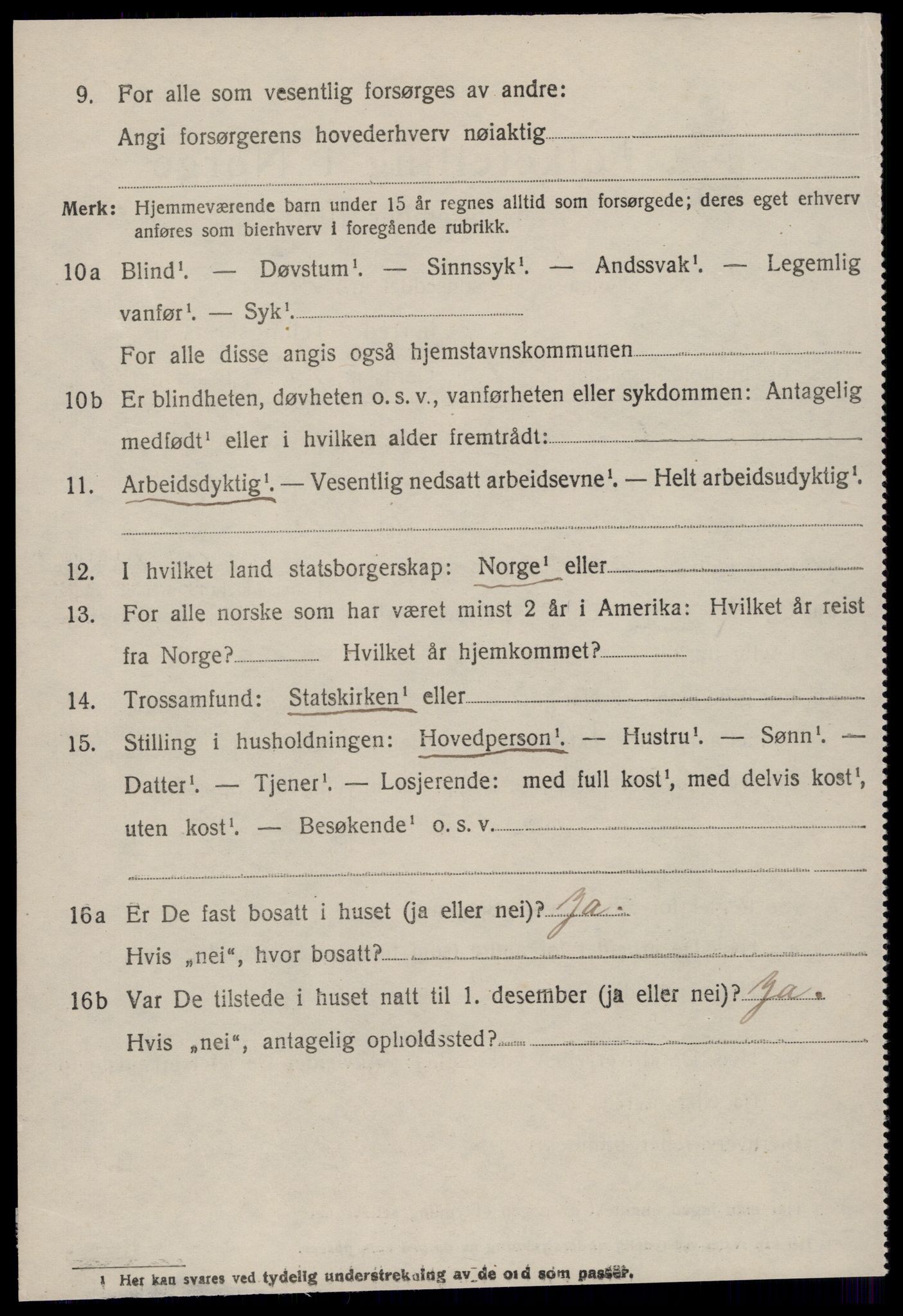 SAT, 1920 census for Hareid, 1920, p. 3520