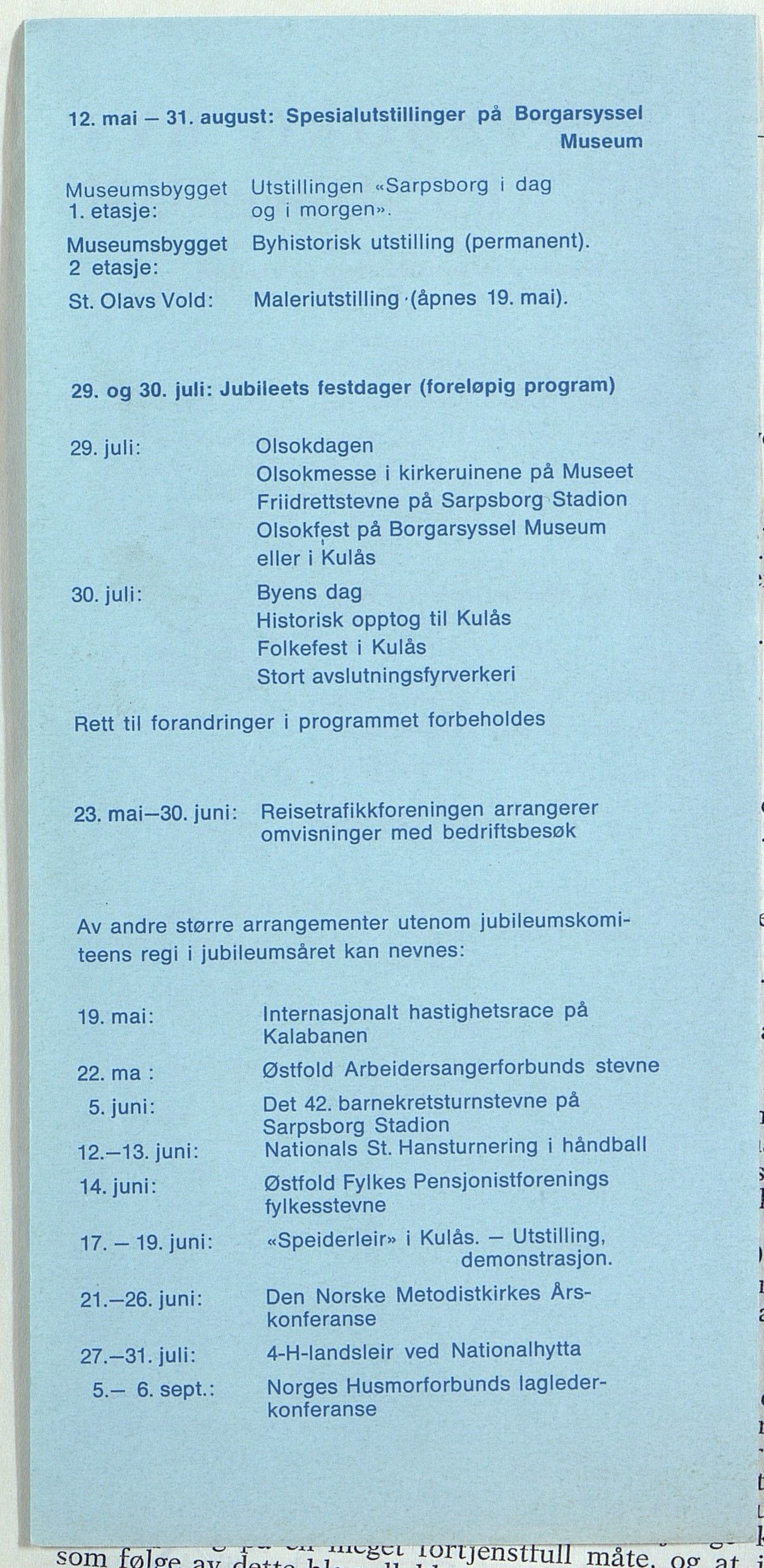 Byjubileet i Arendal 1973 , AAKS/KA0906-492a/E/E03/L0001: Andre Byjubileum, 1961-1970