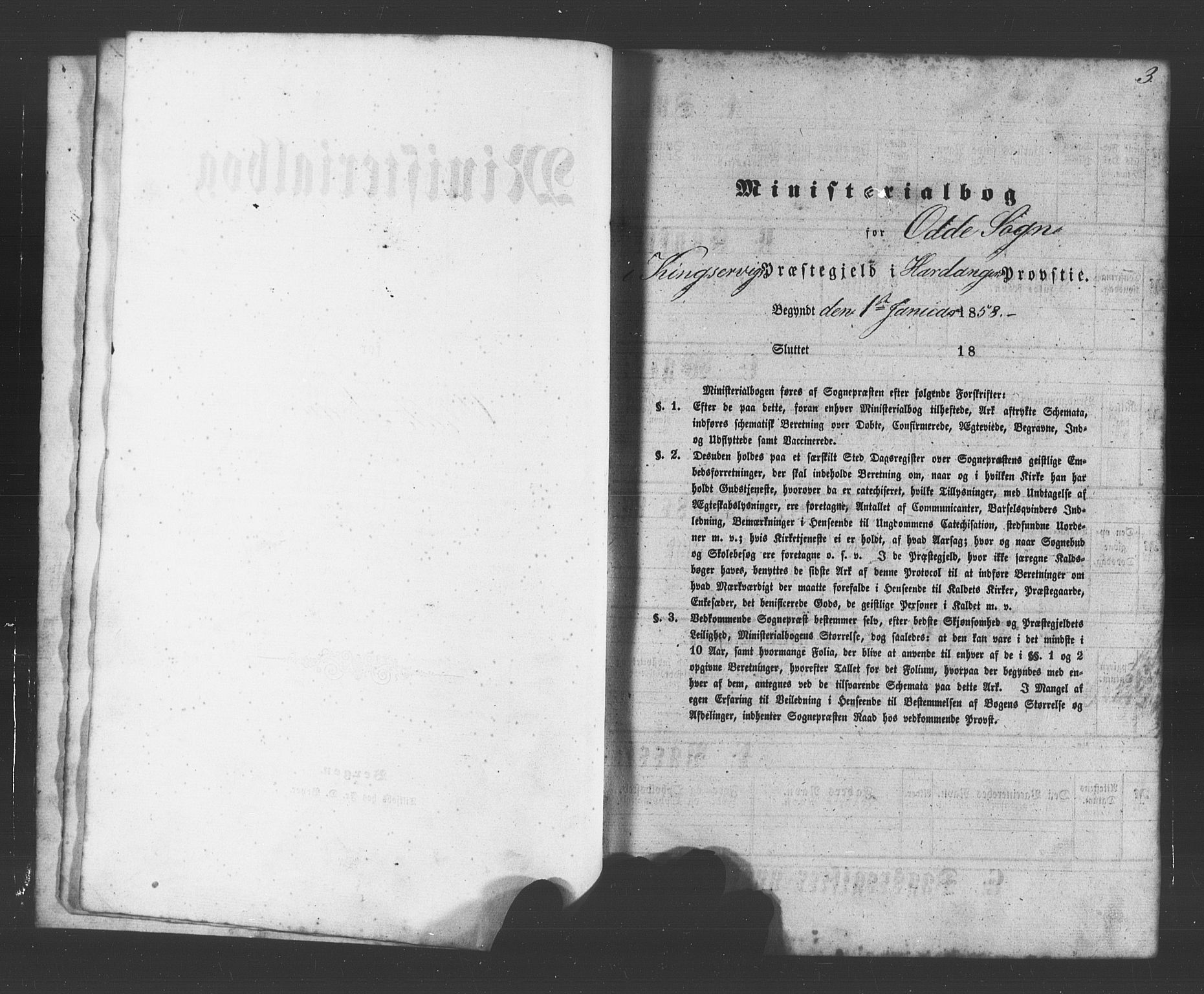 Odda Sokneprestembete, SAB/A-77201/H/Hab: Parish register (copy) no. A 4, 1858-1886, p. 3
