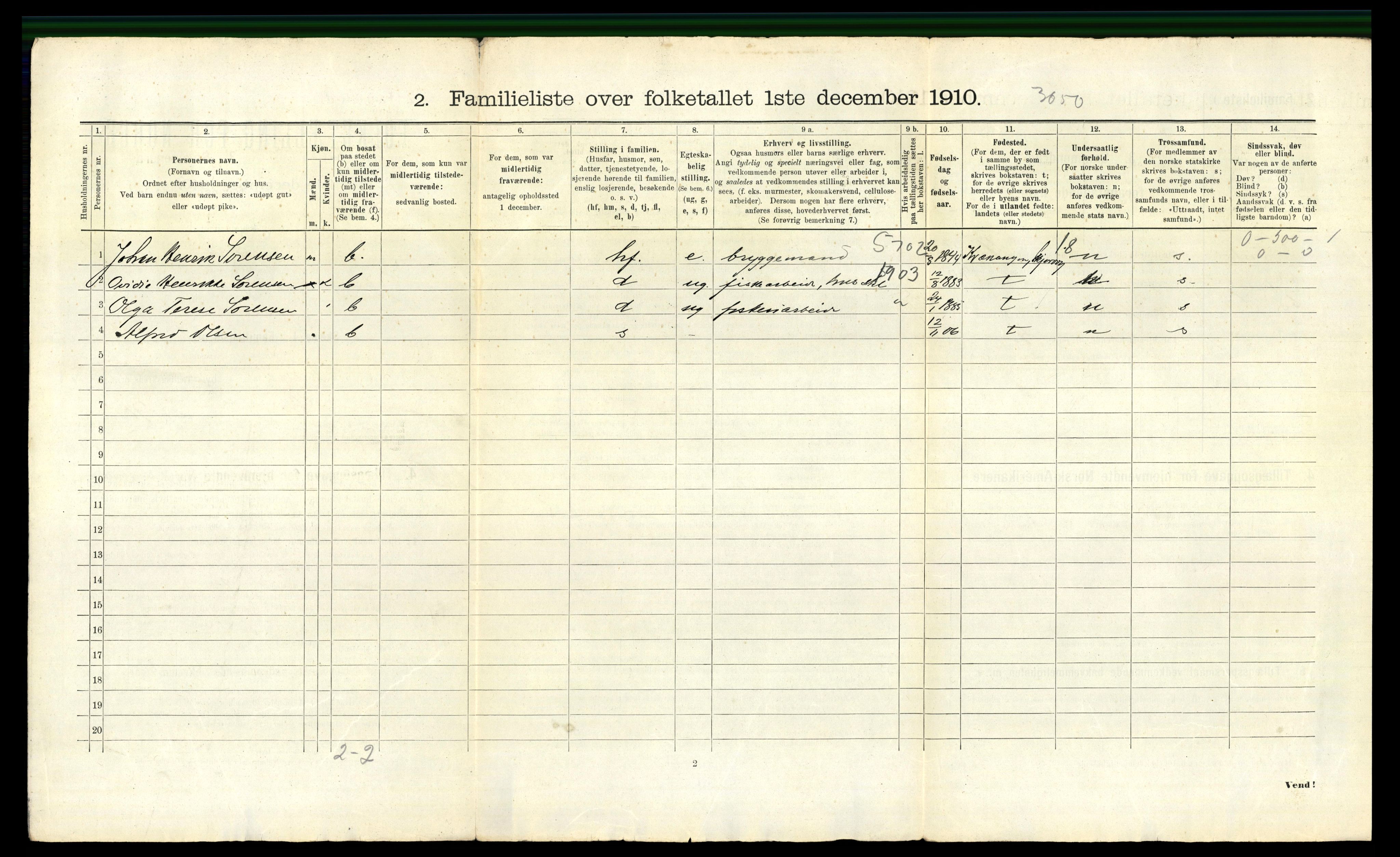 RA, 1910 census for Vardø, 1910, p. 2073