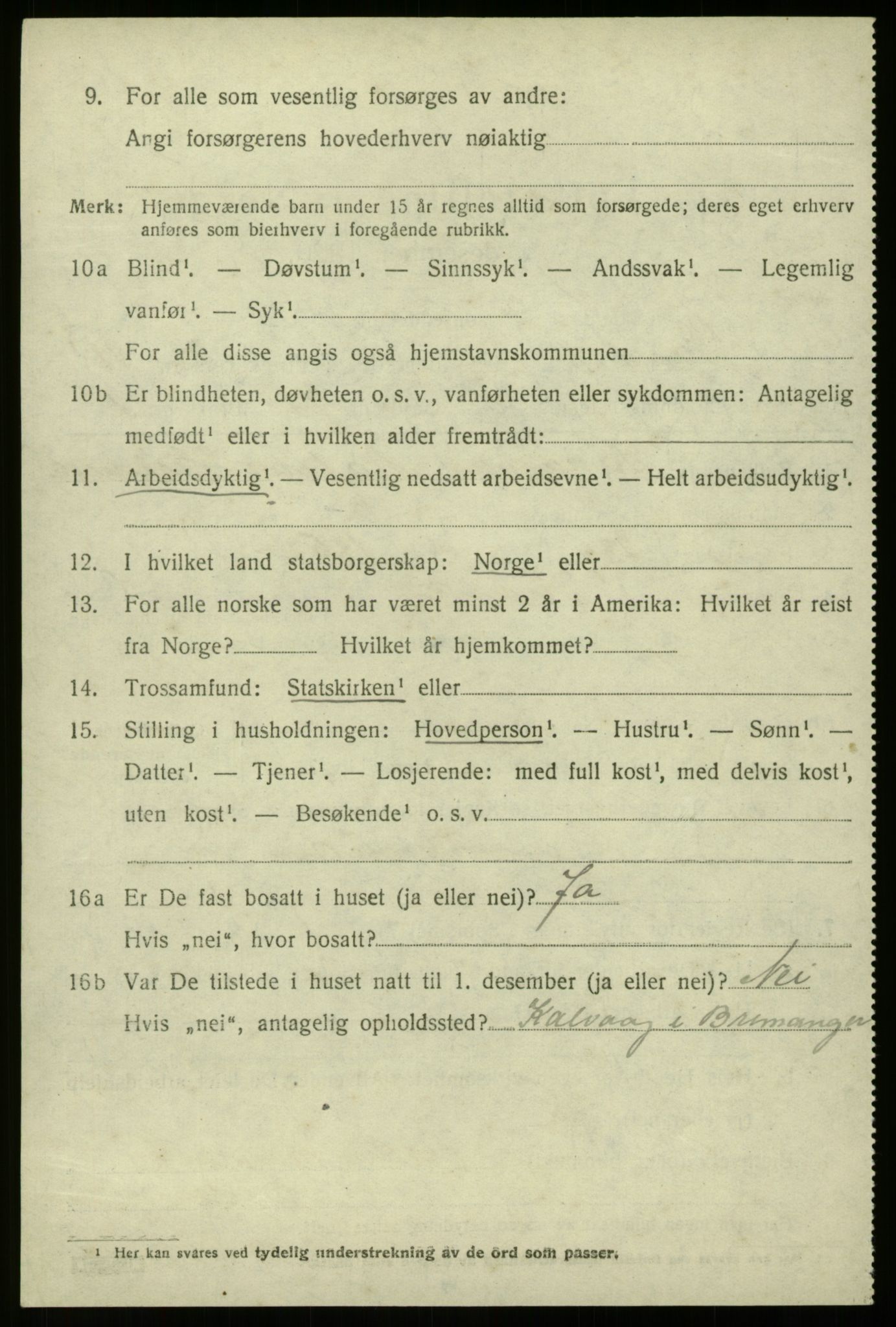 SAB, 1920 census for Davik, 1920, p. 5782