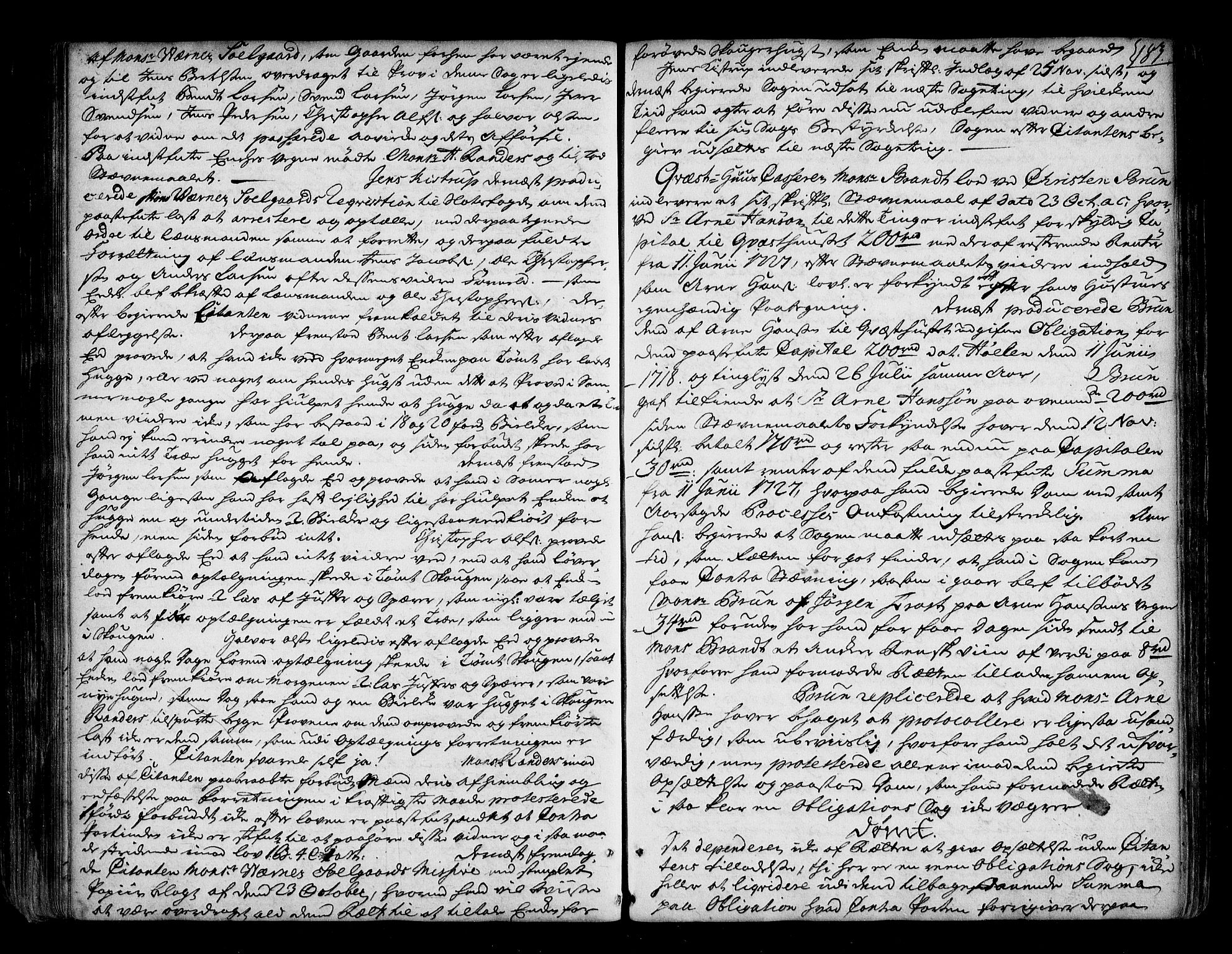 Follo sorenskriveri, AV/SAO-A-10274/F/Fb/Fba/L0034: Tingbok, 1725-1729, p. 182b-183a