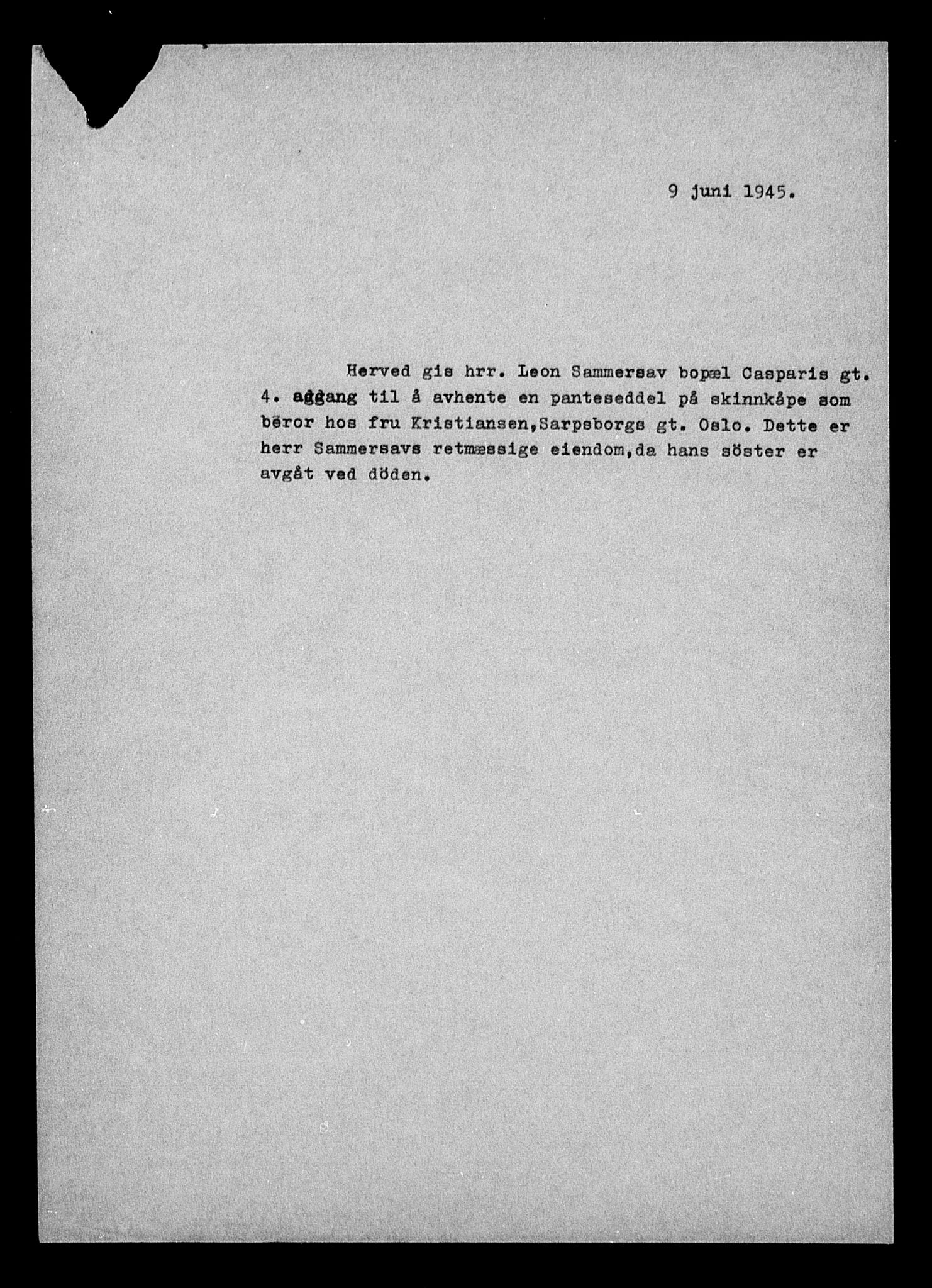 Justisdepartementet, Tilbakeføringskontoret for inndratte formuer, AV/RA-S-1564/H/Hc/Hcc/L0976: --, 1945-1947, p. 579