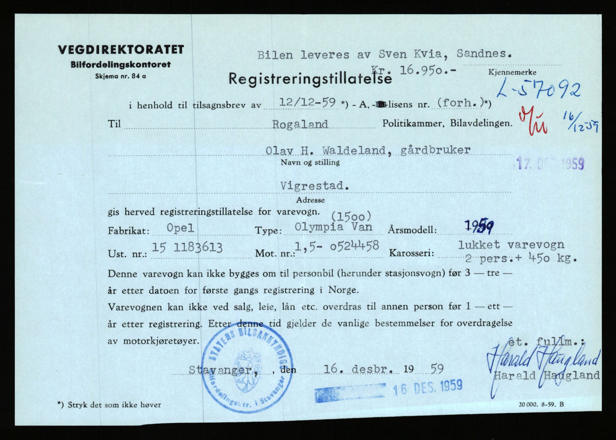 Stavanger trafikkstasjon, AV/SAST-A-101942/0/F/L0056: L-56500 - L-57199, 1930-1971, p. 1998