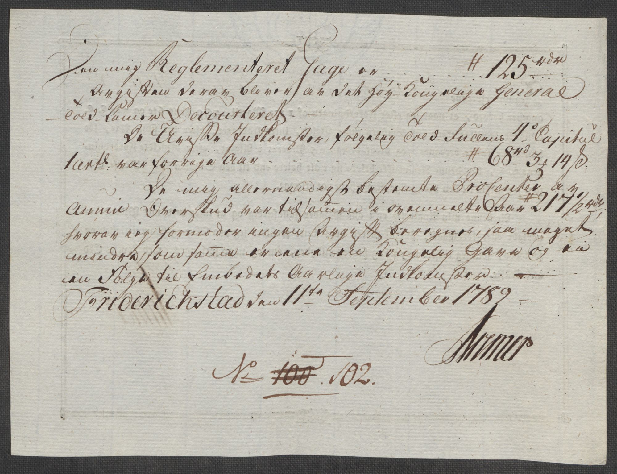 Rentekammeret inntil 1814, Reviderte regnskaper, Mindre regnskaper, AV/RA-EA-4068/Rf/Rfe/L0009: Fredrikstad. Fosen fogderi, 1789, p. 301