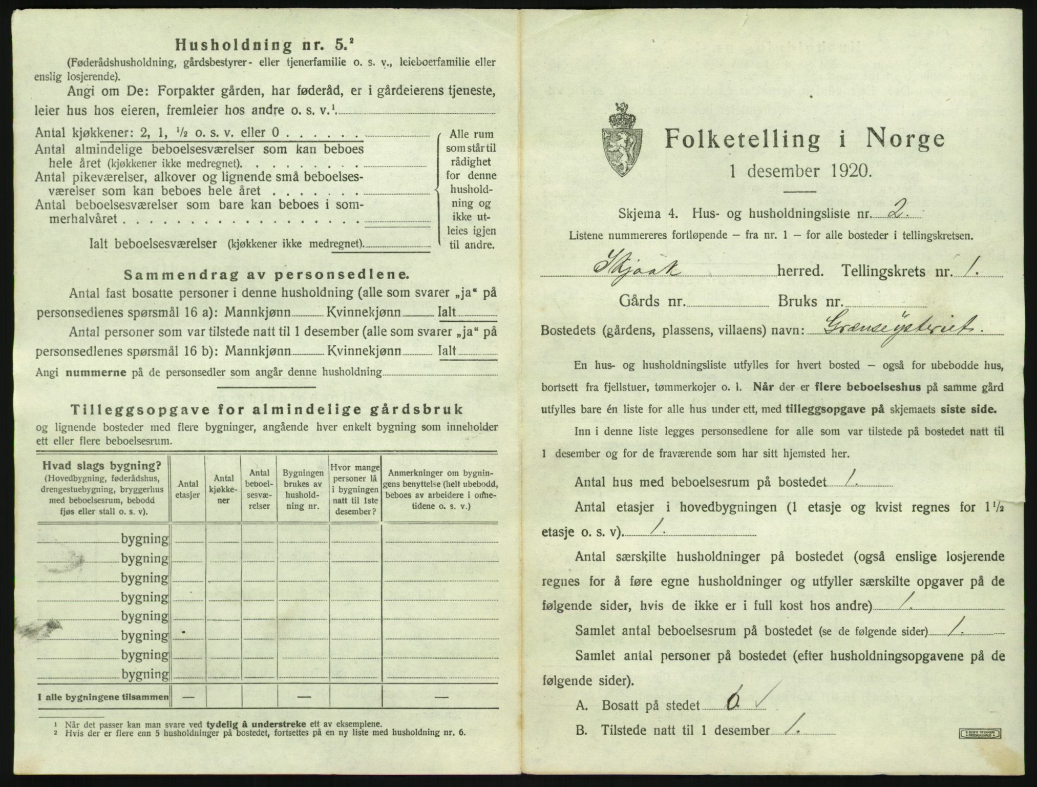 SAH, 1920 census for Skjåk, 1920, p. 48