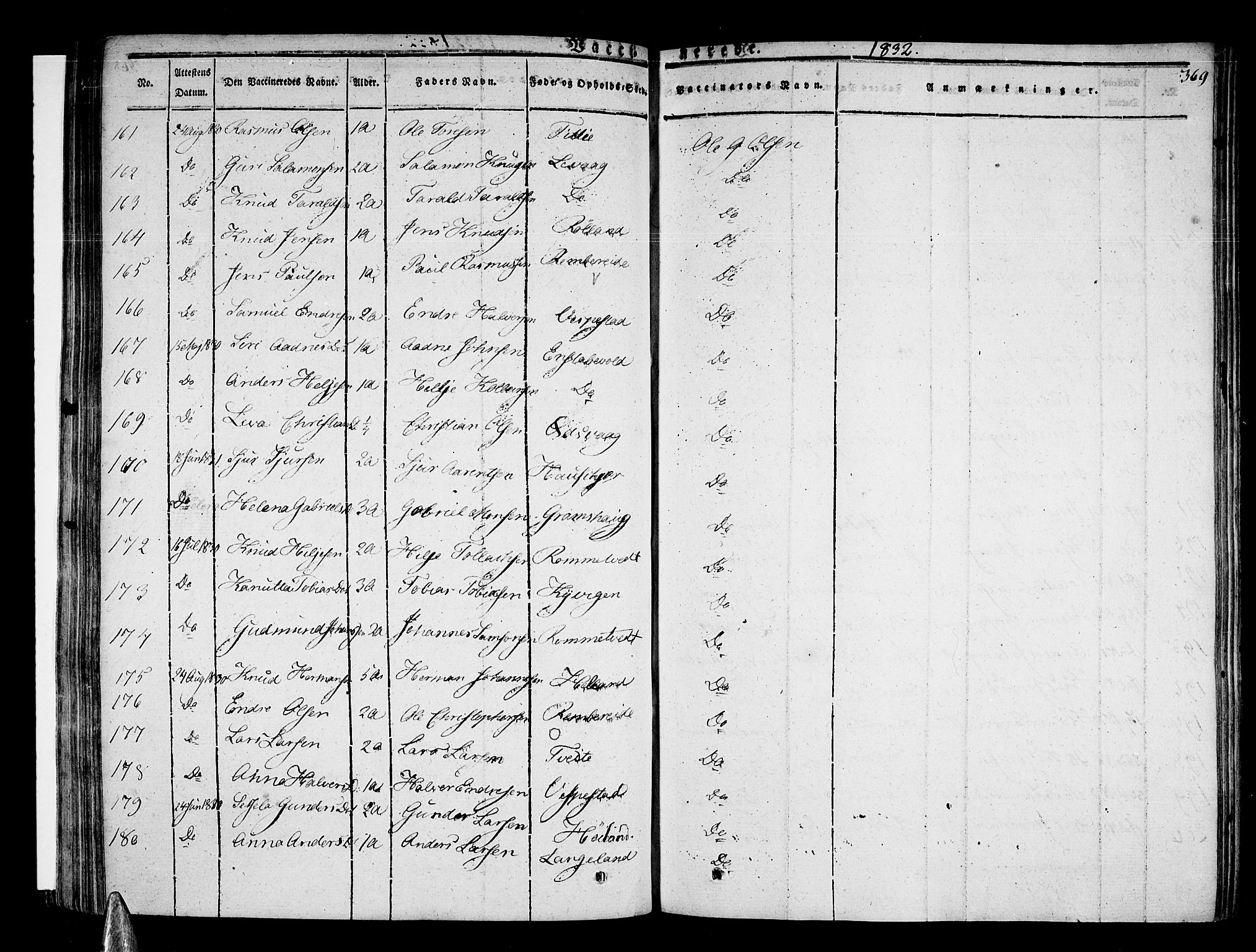 Stord sokneprestembete, AV/SAB-A-78201/H/Haa: Parish register (official) no. A 6, 1826-1840, p. 369