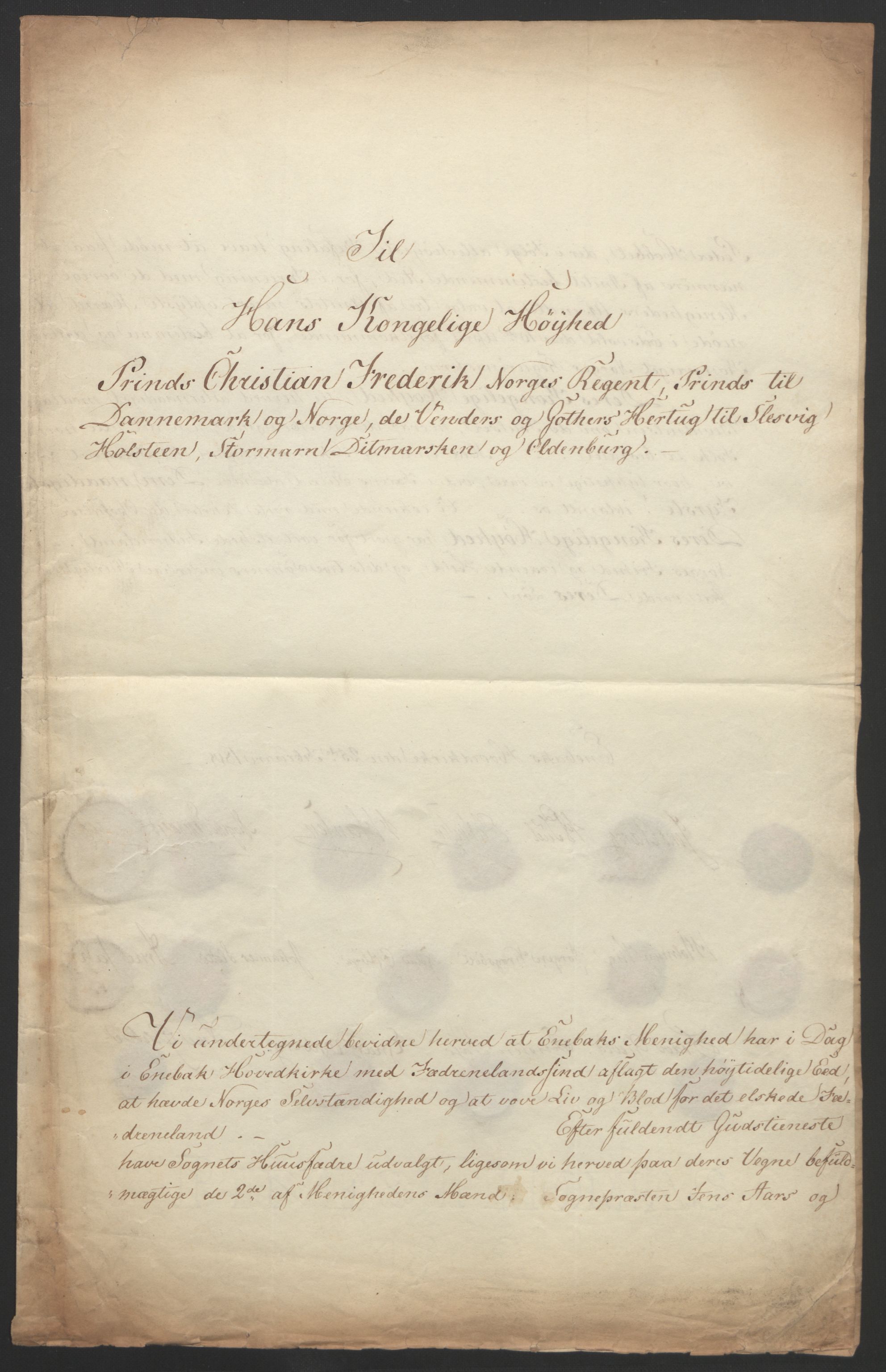 Statsrådssekretariatet, AV/RA-S-1001/D/Db/L0007: Fullmakter for Eidsvollsrepresentantene i 1814. , 1814, p. 181