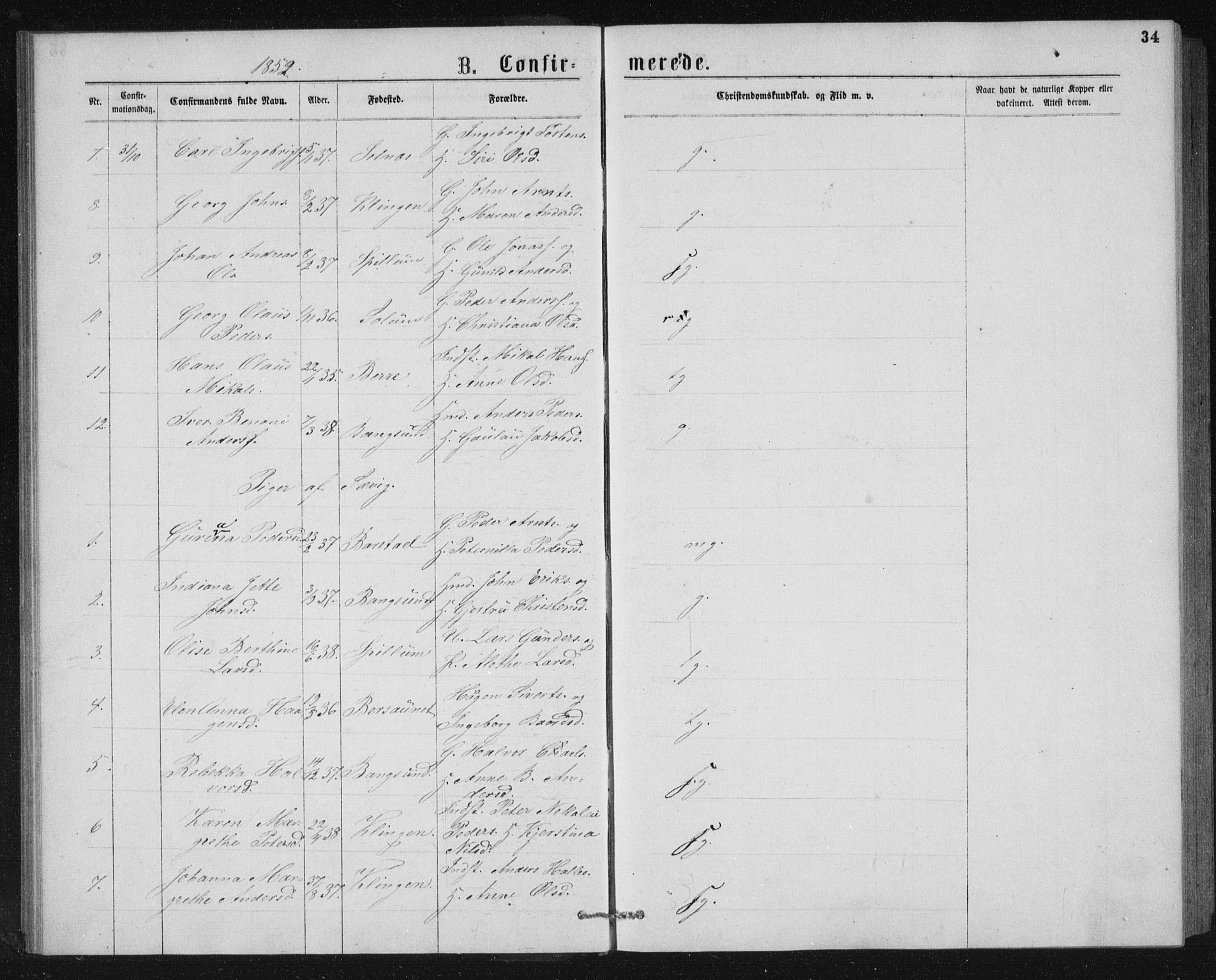 Ministerialprotokoller, klokkerbøker og fødselsregistre - Nord-Trøndelag, AV/SAT-A-1458/768/L0567: Parish register (official) no. 768A02, 1837-1865, p. 34