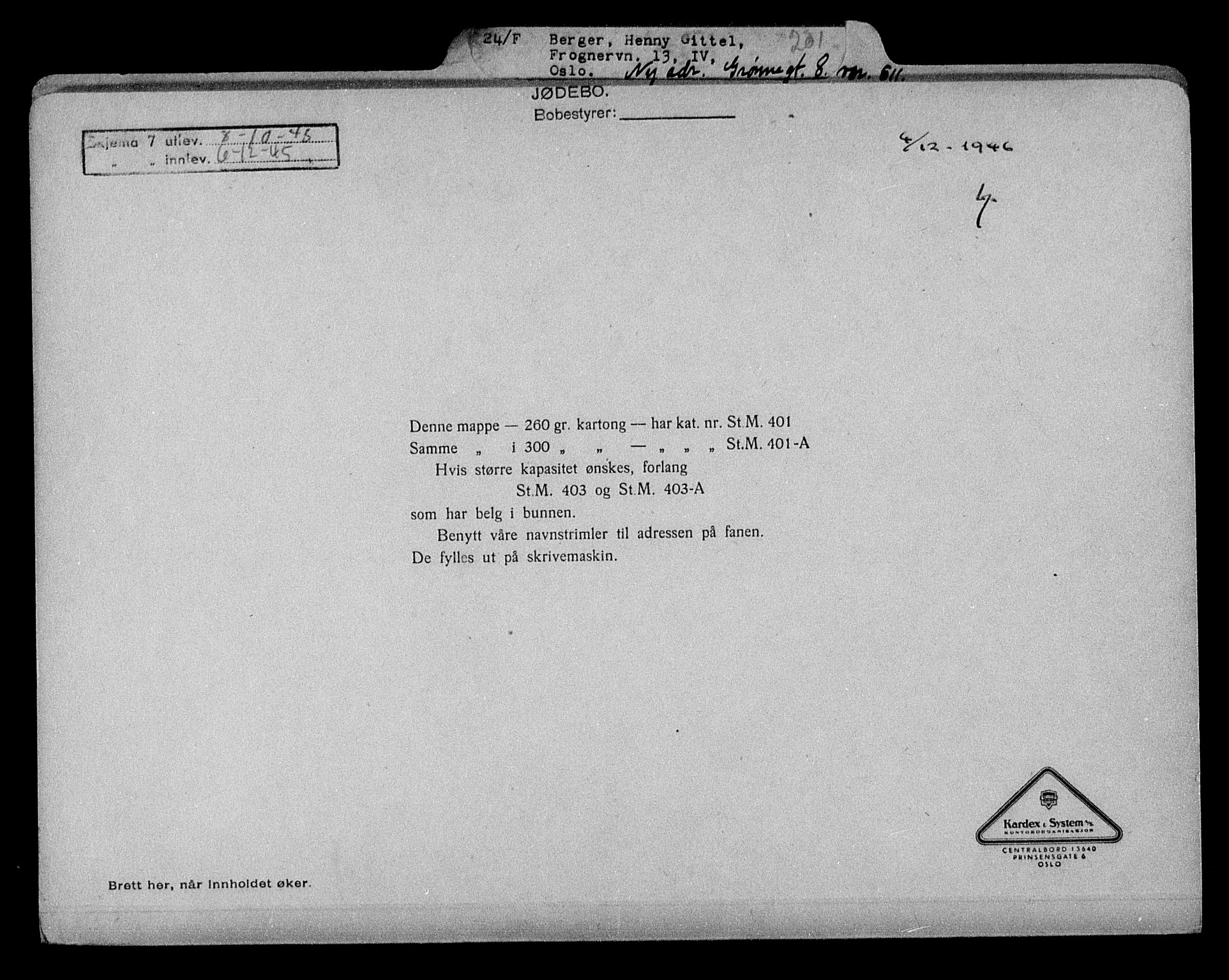 Justisdepartementet, Tilbakeføringskontoret for inndratte formuer, RA/S-1564/H/Hc/Hcc/L0921: --, 1945-1947, p. 9