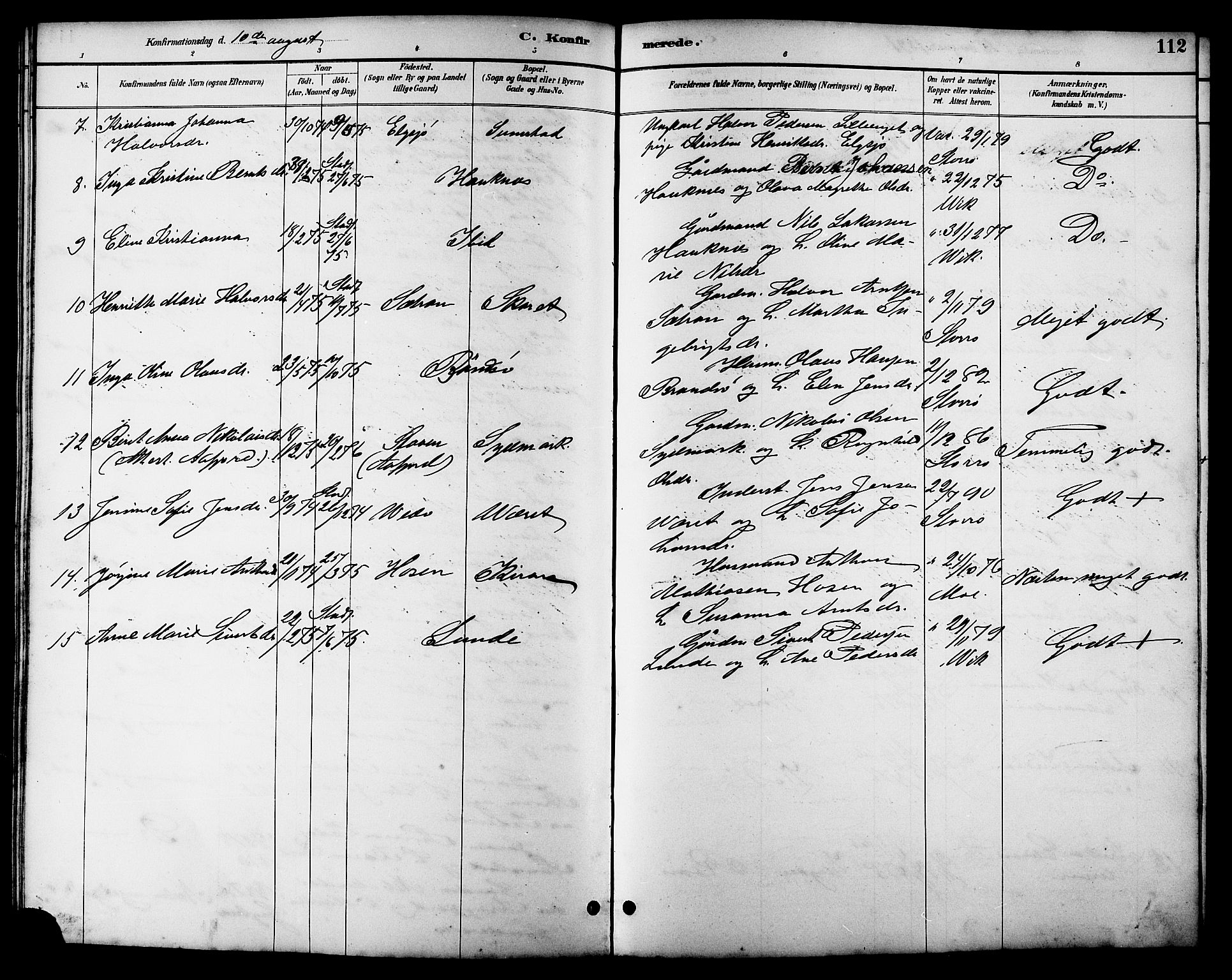 Ministerialprotokoller, klokkerbøker og fødselsregistre - Sør-Trøndelag, AV/SAT-A-1456/657/L0716: Parish register (copy) no. 657C03, 1889-1904, p. 112