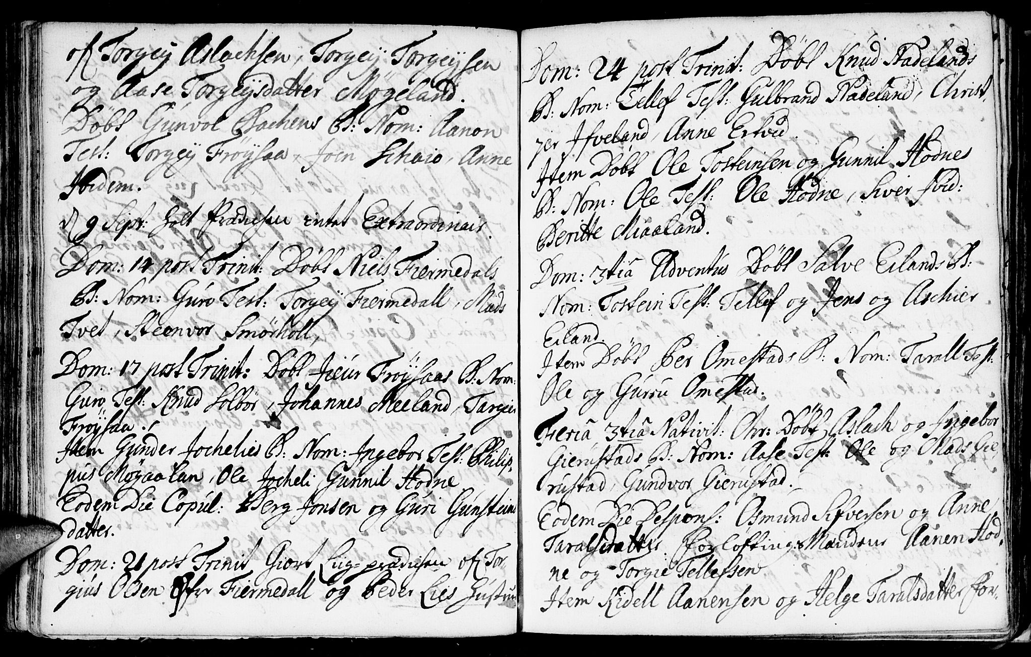 Evje sokneprestkontor, AV/SAK-1111-0008/F/Fa/Fac/L0001: Parish register (official) no. A 1, 1705-1764, p. 133-134