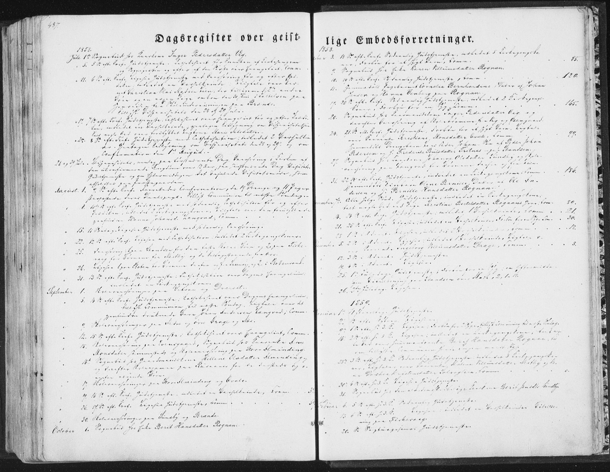 Ministerialprotokoller, klokkerbøker og fødselsregistre - Nordland, SAT/A-1459/847/L0667: Parish register (official) no. 847A07, 1842-1871, p. 487