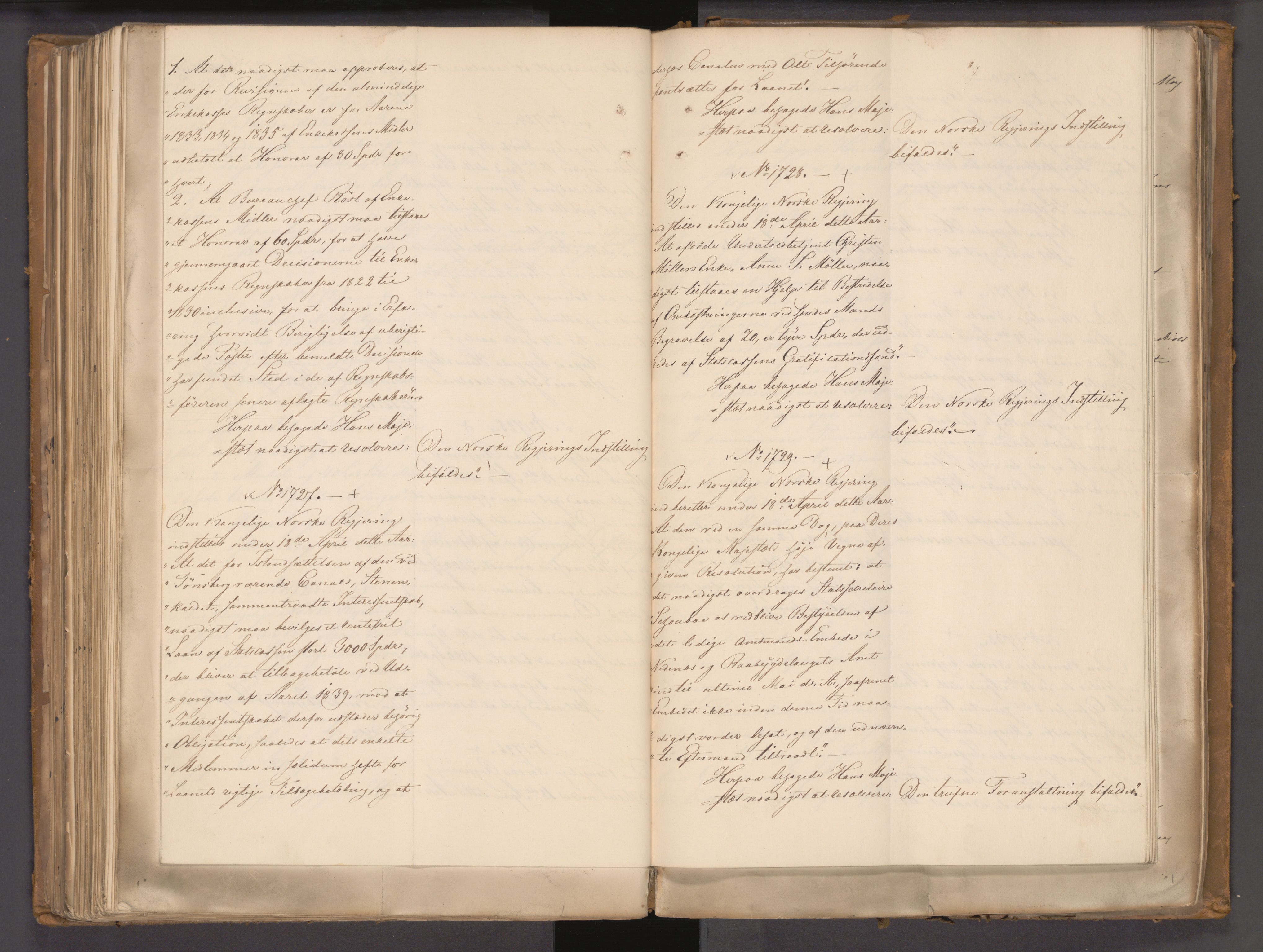 Statsrådssekretariatet, AV/RA-S-1001/A/Ab/L0044: Kgl. res. nr. 1193-1948, 1. halvår, 1837