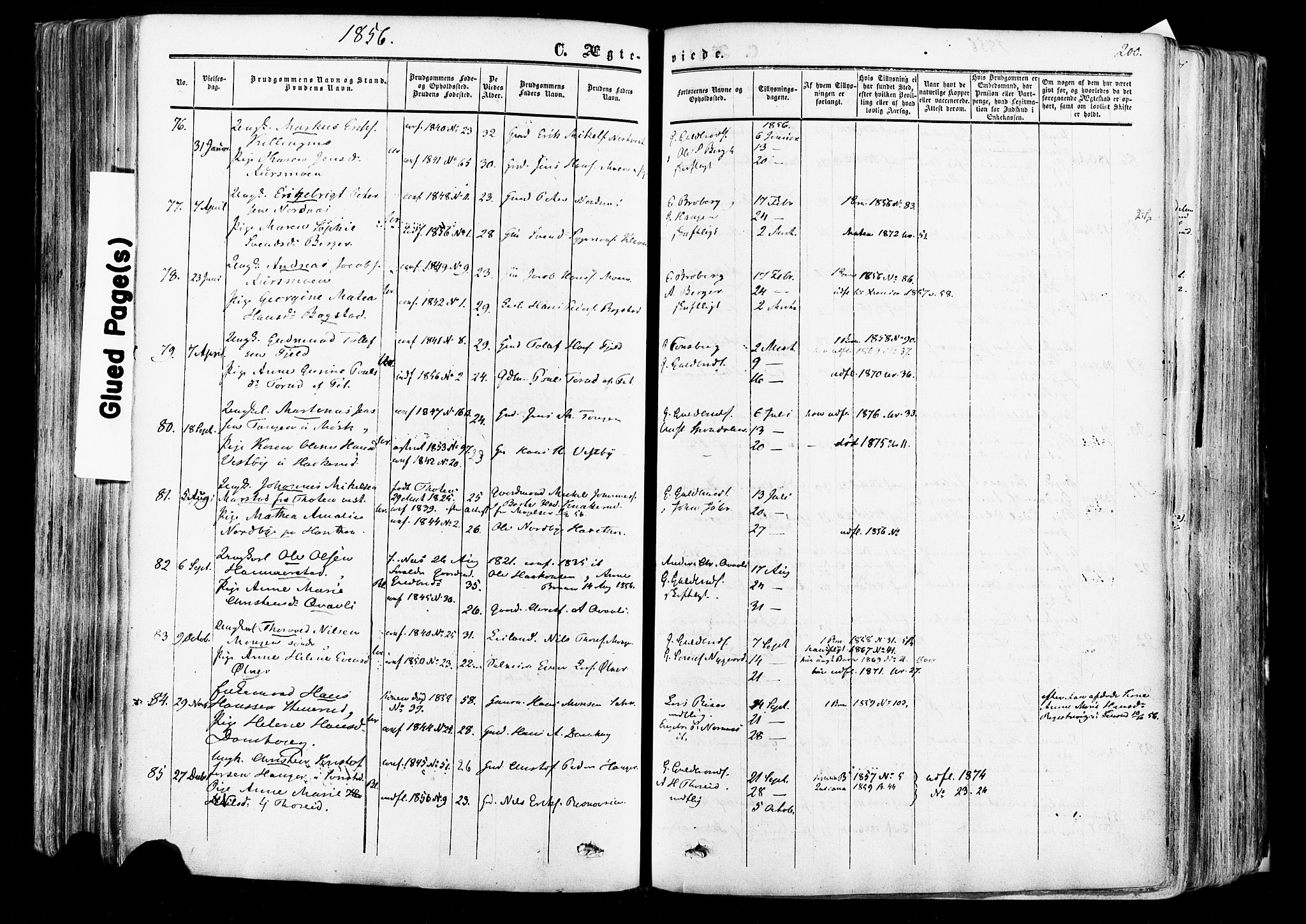 Aurskog prestekontor Kirkebøker, SAO/A-10304a/F/Fa/L0007: Parish register (official) no. I 7, 1854-1877, p. 200