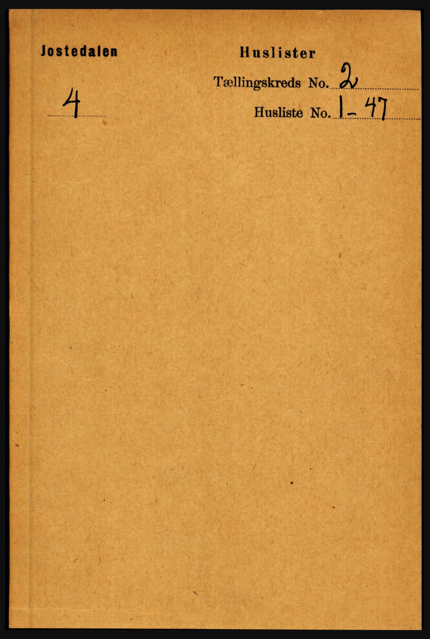 RA, 1891 census for 1427 Jostedal, 1891, p. 451