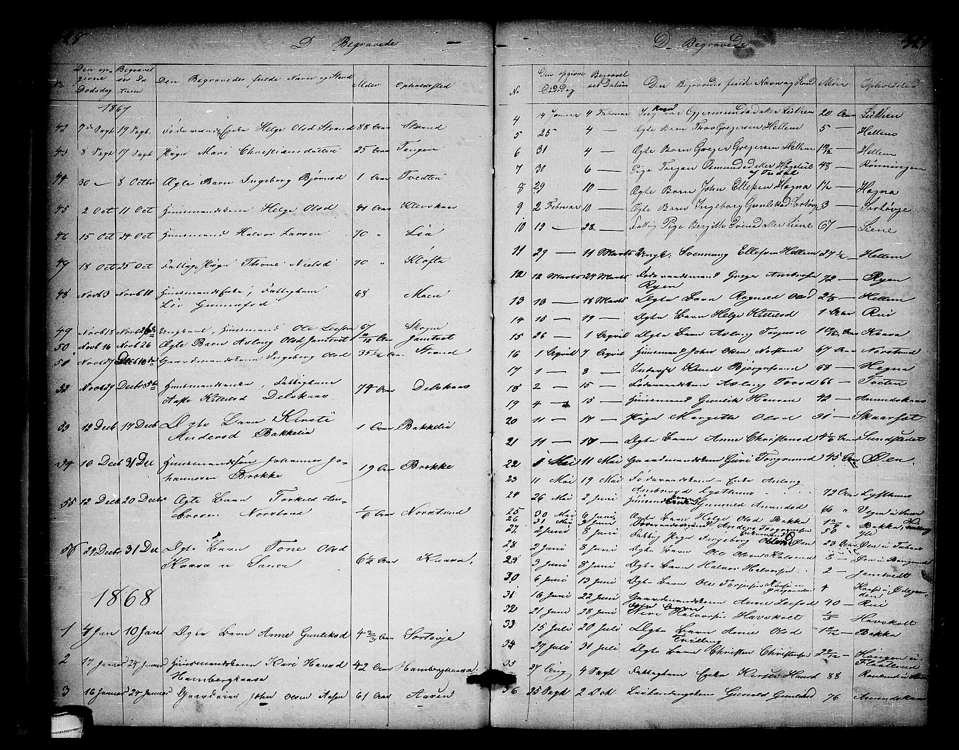 Heddal kirkebøker, SAKO/A-268/G/Ga/L0001: Parish register (copy) no. I 1, 1866-1878, p. 328-329