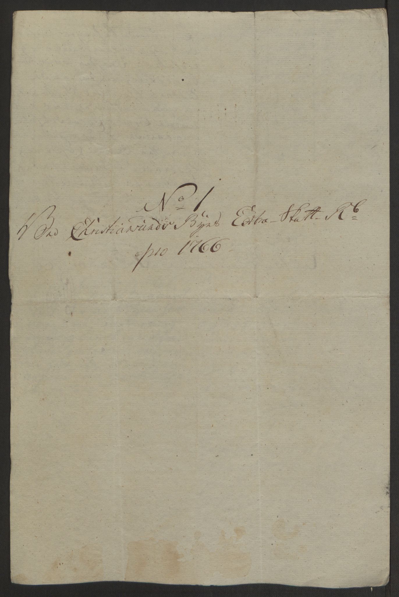 Rentekammeret inntil 1814, Reviderte regnskaper, Byregnskaper, AV/RA-EA-4066/R/Rr/L0495/0004: [R1] Kontribusjonsregnskap / Ekstraskatt, 1762-1772, p. 94