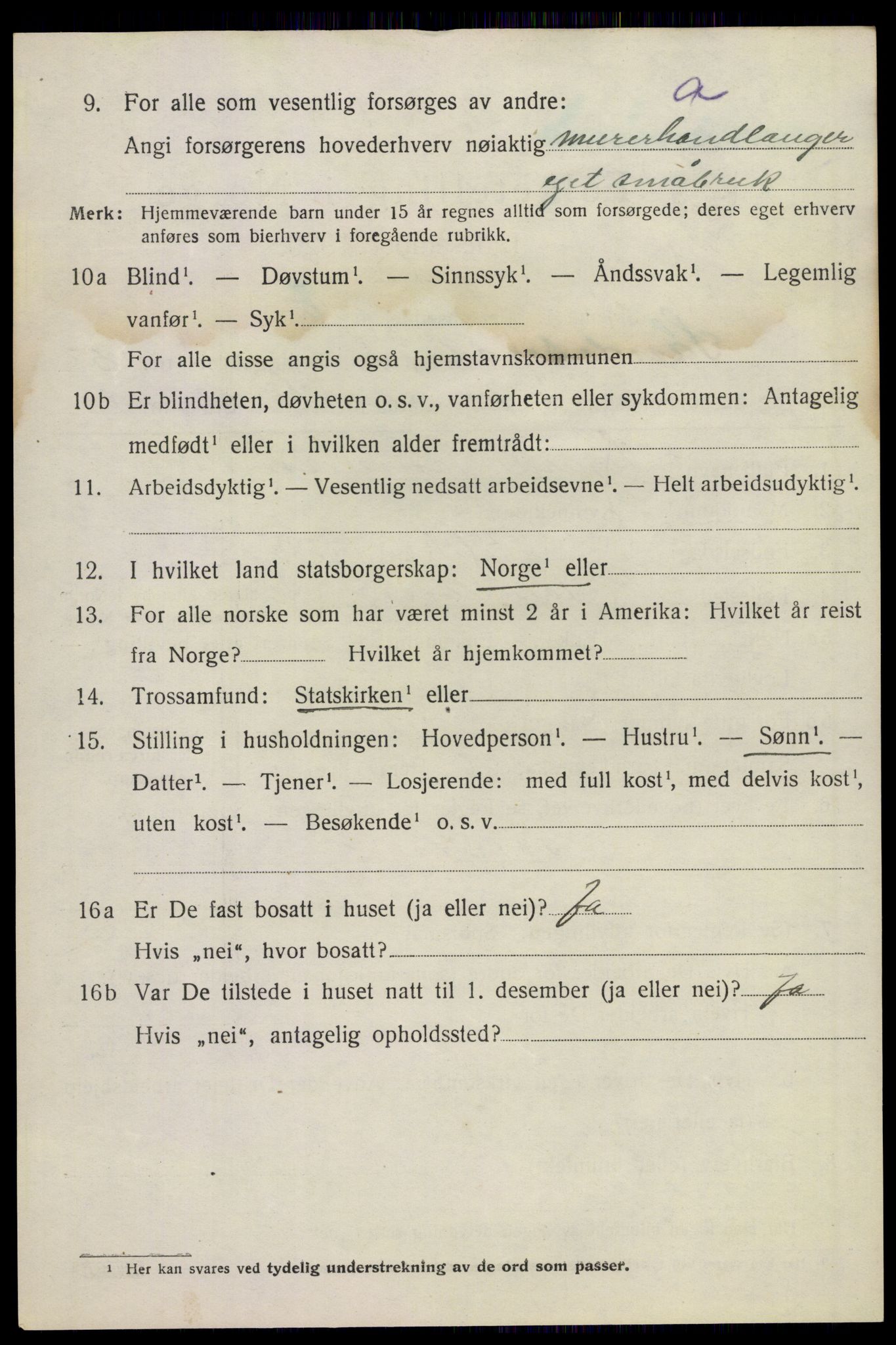 SAKO, 1920 census for Sandeherred, 1920, p. 8623