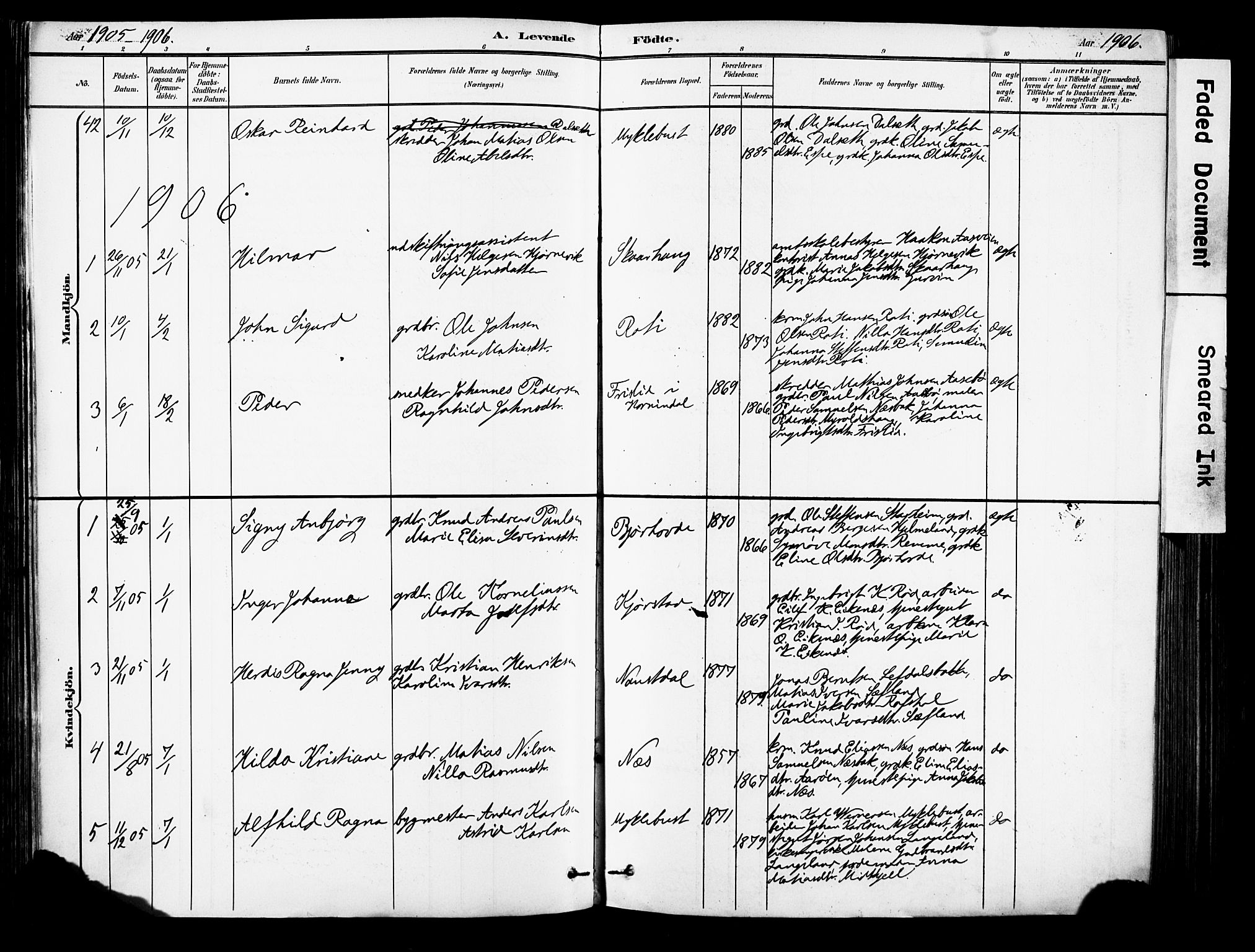 Eid sokneprestembete, AV/SAB-A-82301/H/Haa/Haab/L0001: Parish register (official) no. B 1, 1879-1906