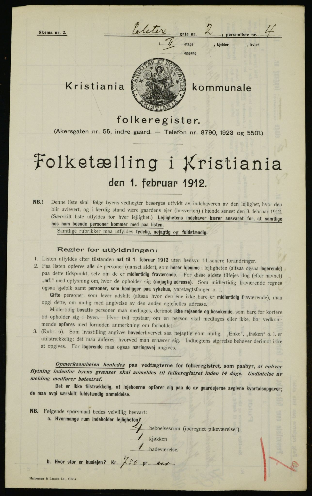 OBA, Municipal Census 1912 for Kristiania, 1912, p. 20808