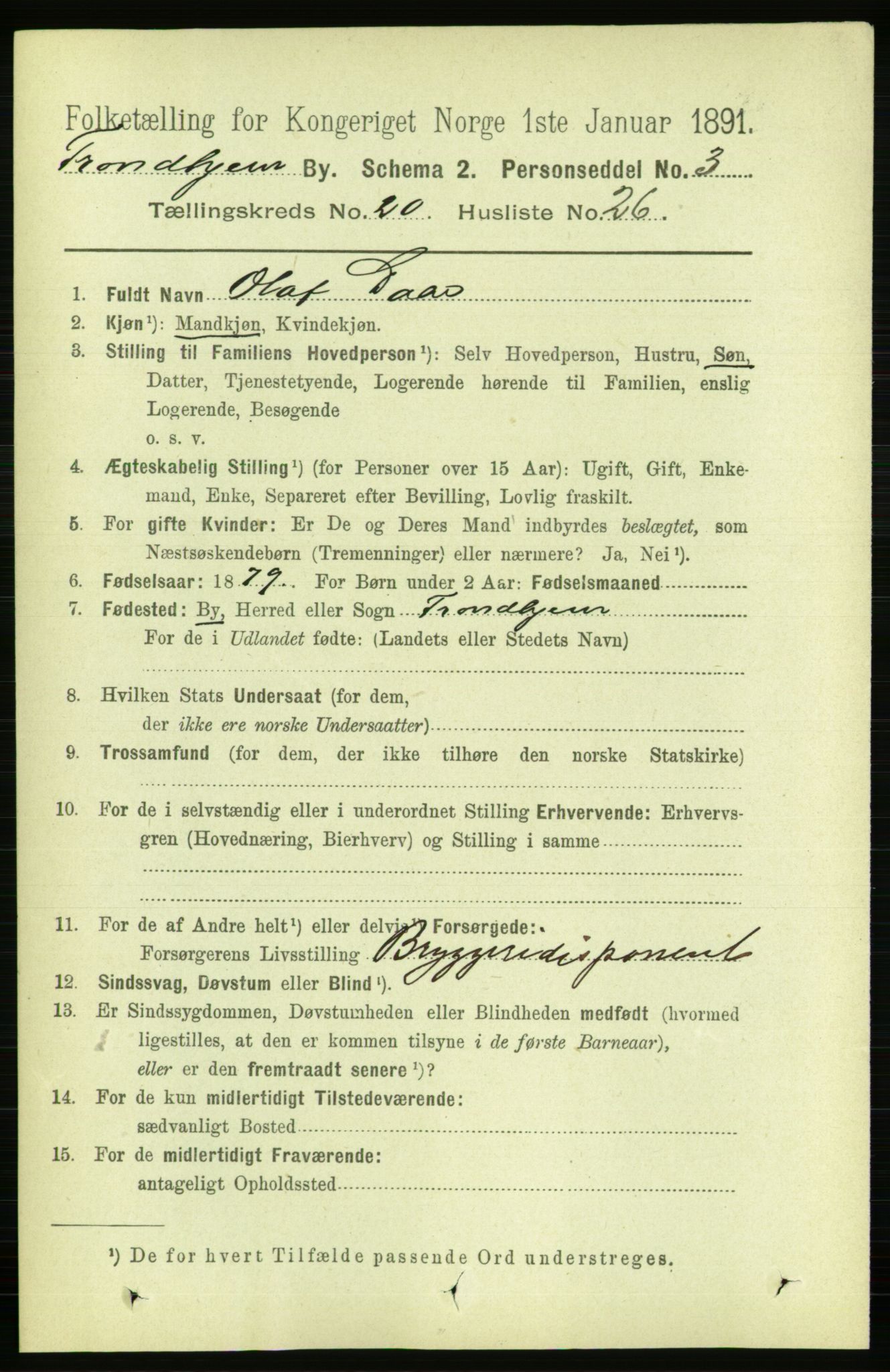 RA, 1891 census for 1601 Trondheim, 1891, p. 15517