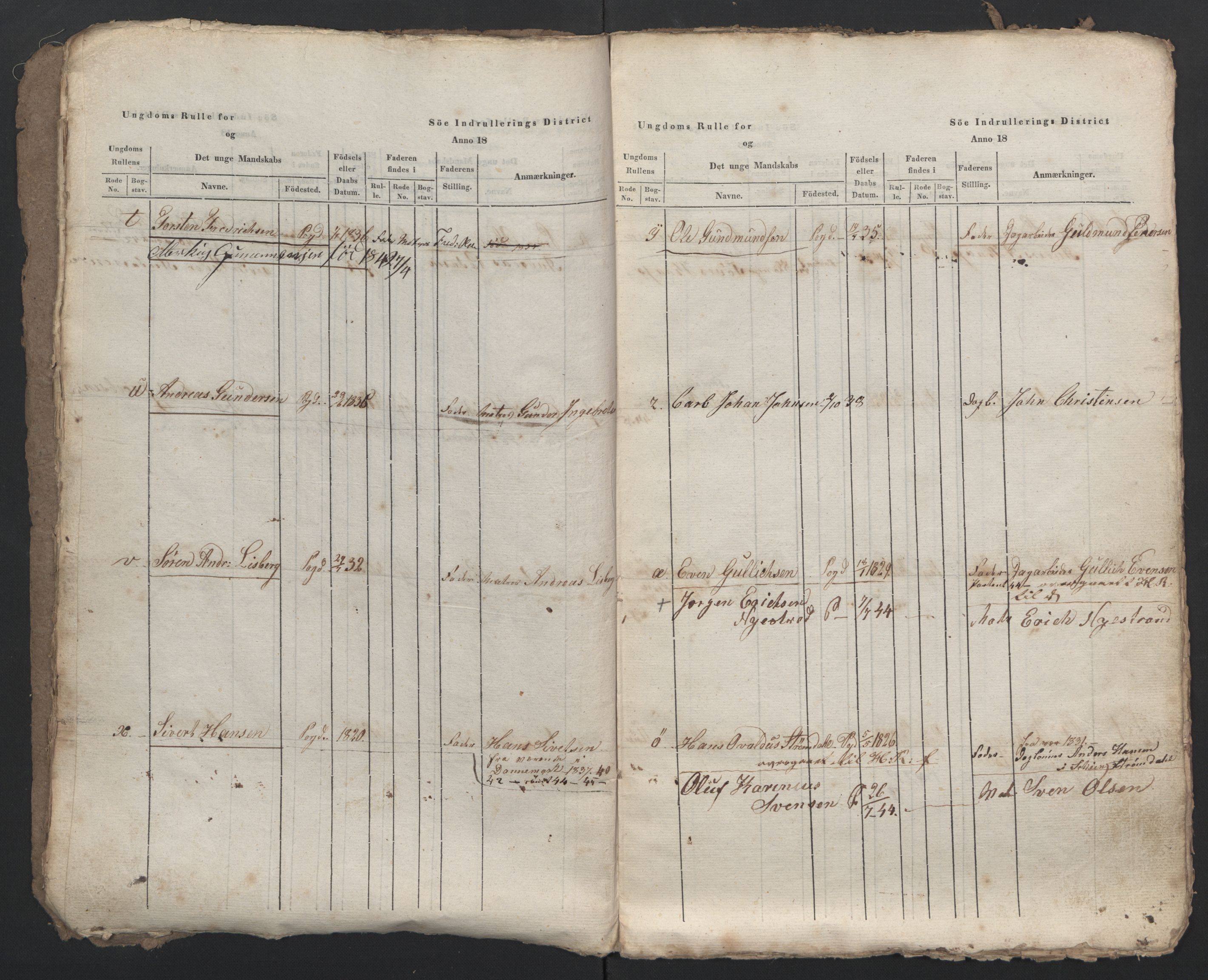 Porsgrunn innrulleringskontor, AV/SAKO-A-829/F/Fa/L0001: Hovedruller, ungdomsruller og ekstraruller, 1800, p. 229