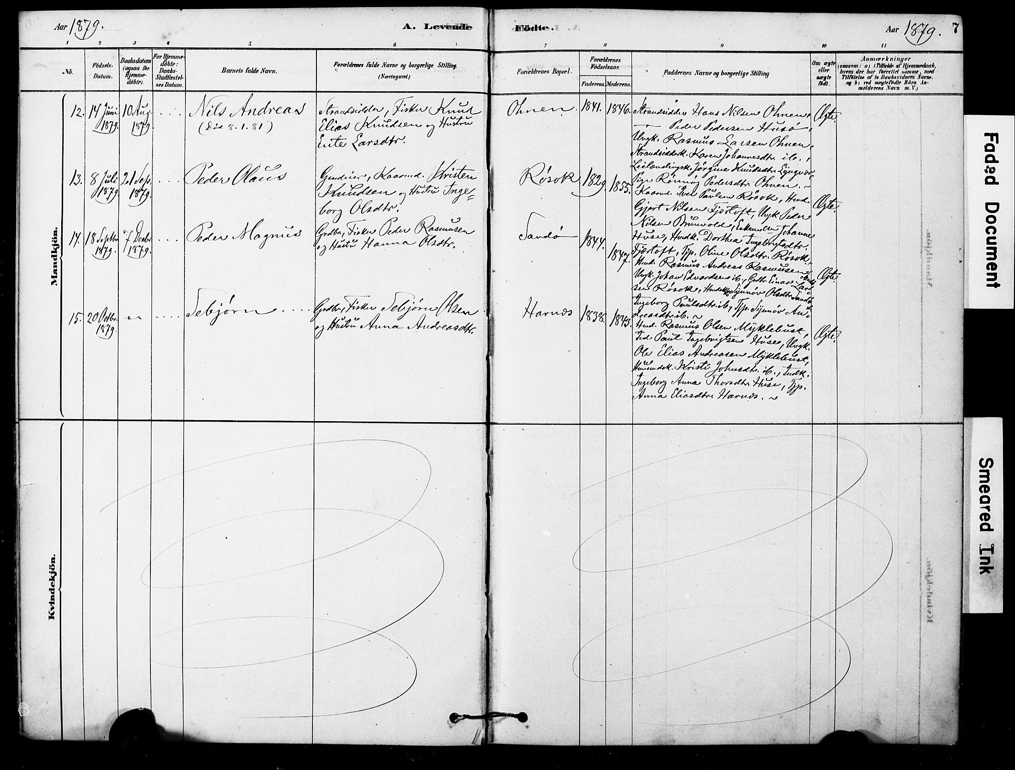 Ministerialprotokoller, klokkerbøker og fødselsregistre - Møre og Romsdal, AV/SAT-A-1454/561/L0729: Parish register (official) no. 561A03, 1878-1900, p. 7